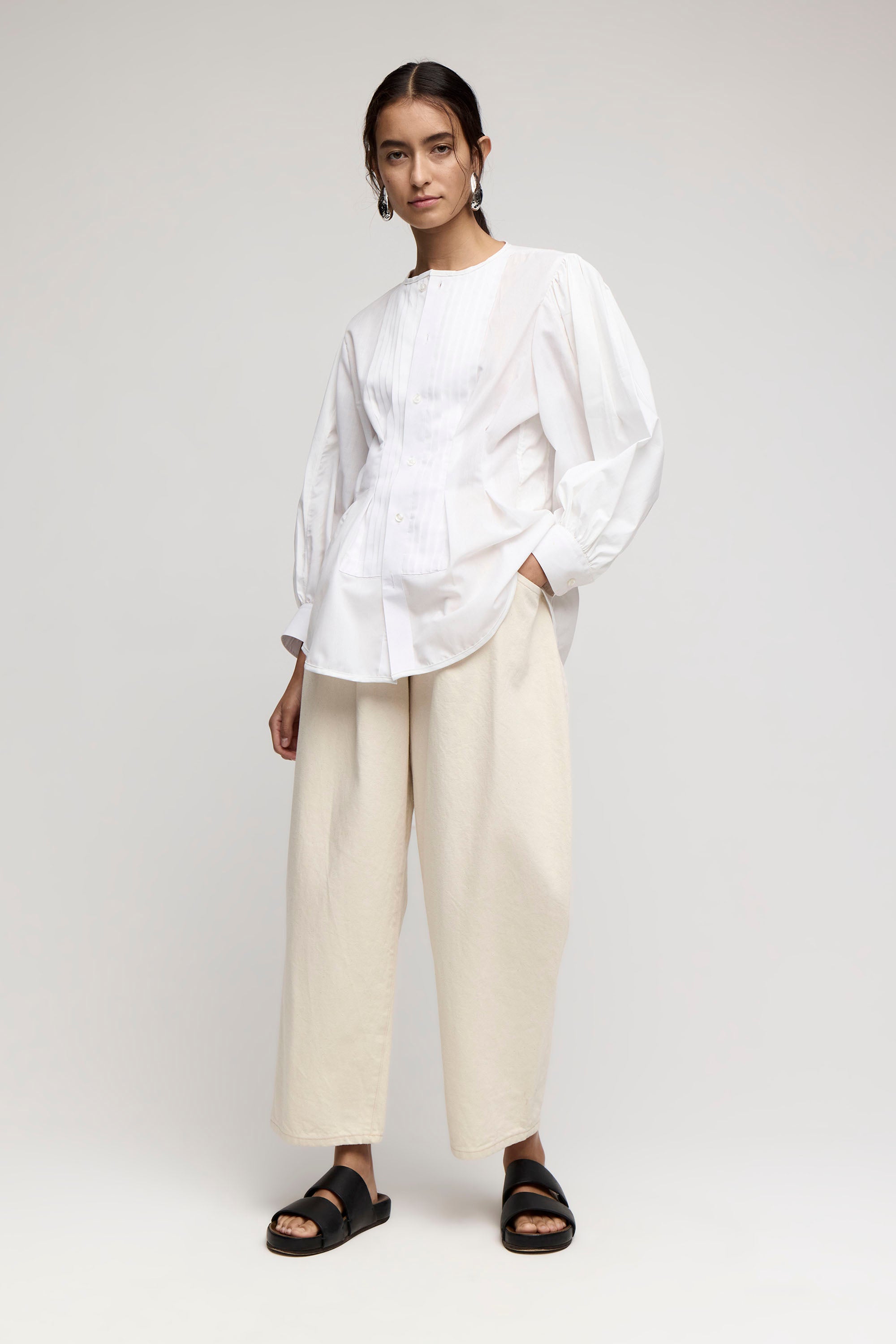ANOMIE TUXEDO BLOUSE