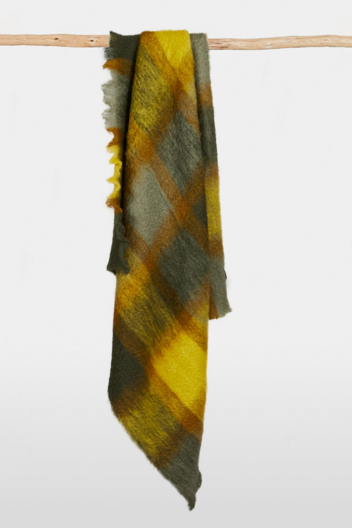 Mantas Ezcaray Blanket 935 Green Yellow Plaid – Rentrayage
