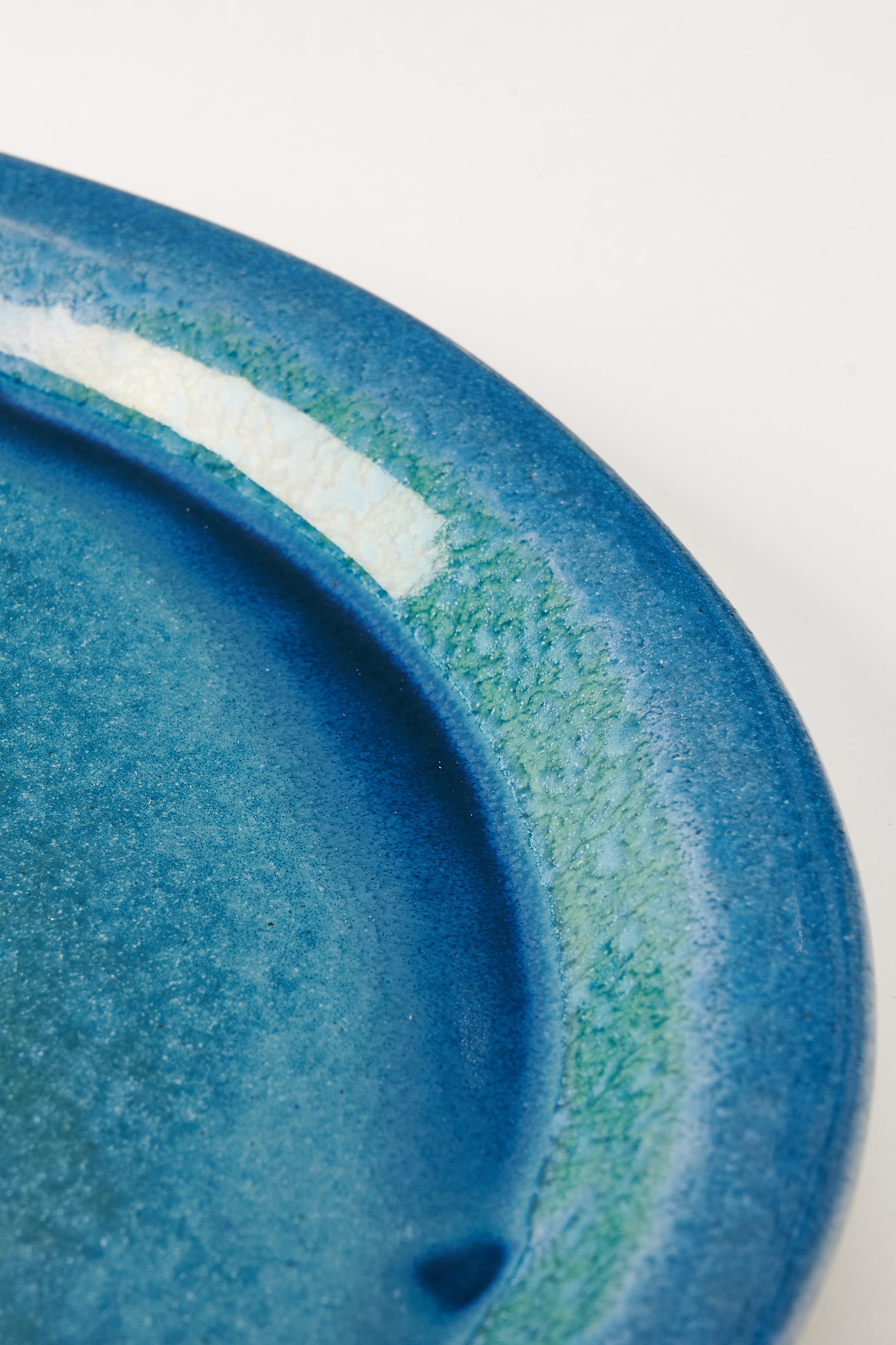 Anastasia’s Ashes Ceramic Dinner Plate with Green & Ink Overglaze