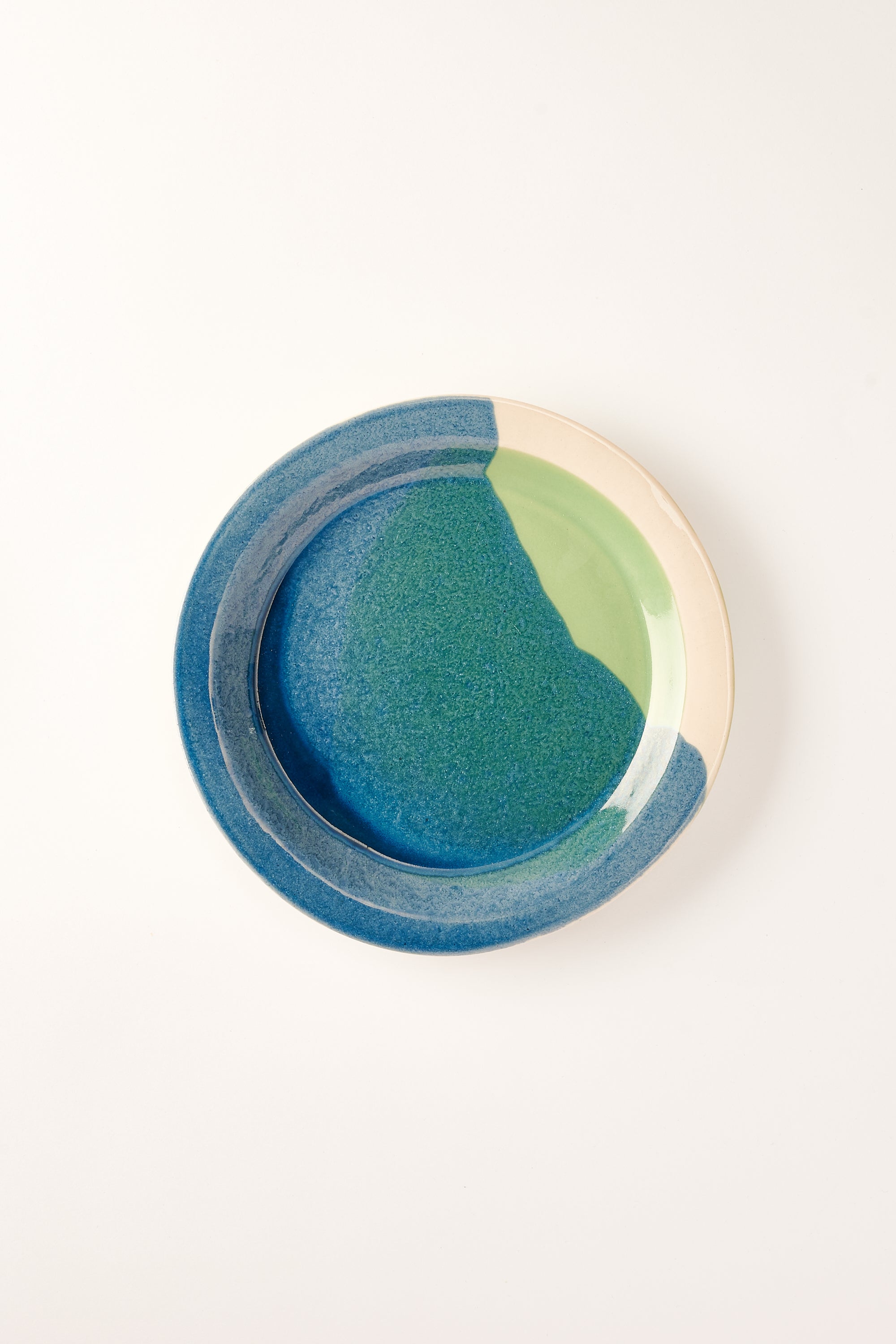 Anastasia’s Ashes Salad Plate with Green & Ink Overglaze