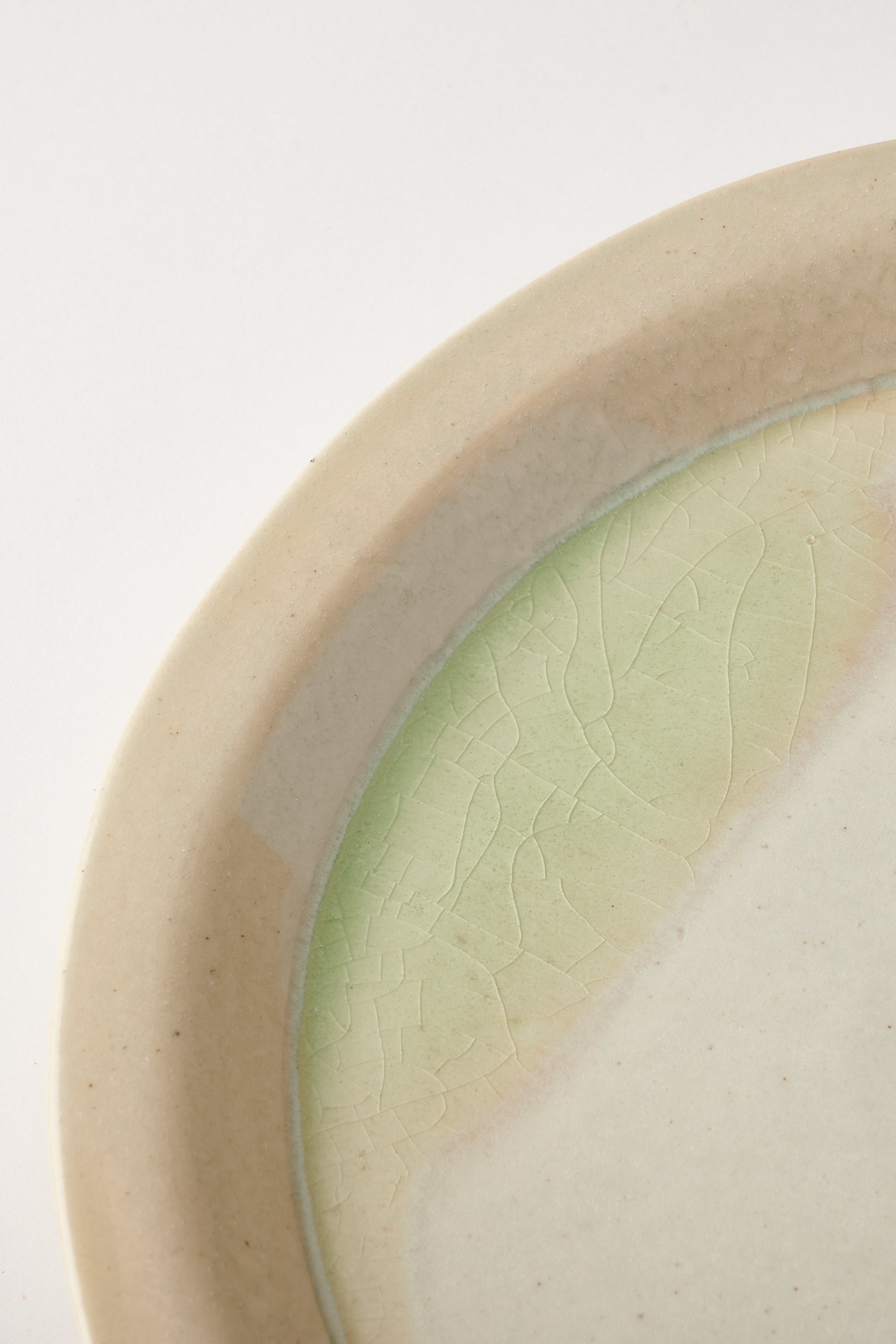 Anastasia’s Ashes Ceramic Dinner Plate with Cream & Sage Overglaze
