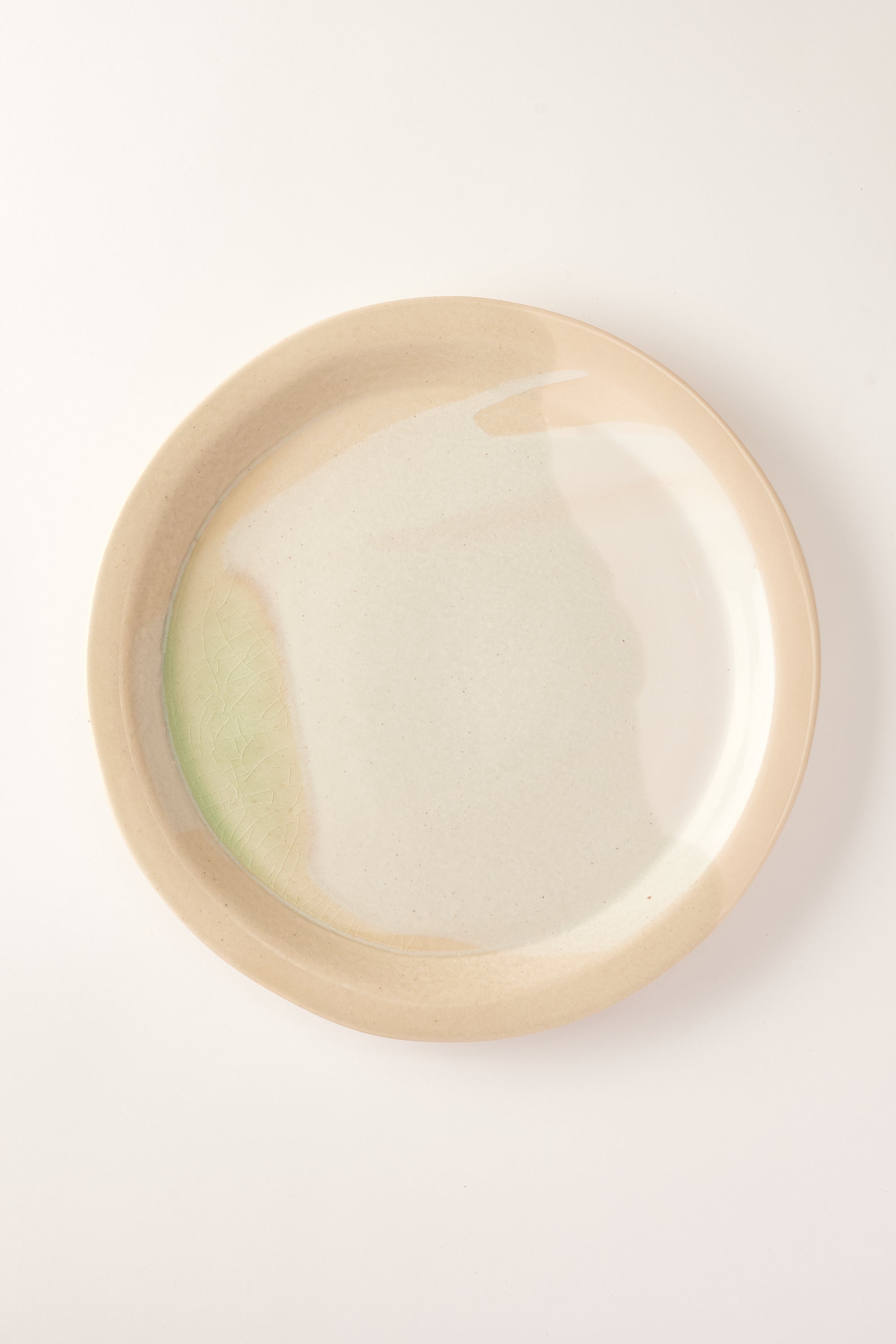 Anastasia’s Ashes Ceramic Dinner Plate with Cream & Sage Overglaze
