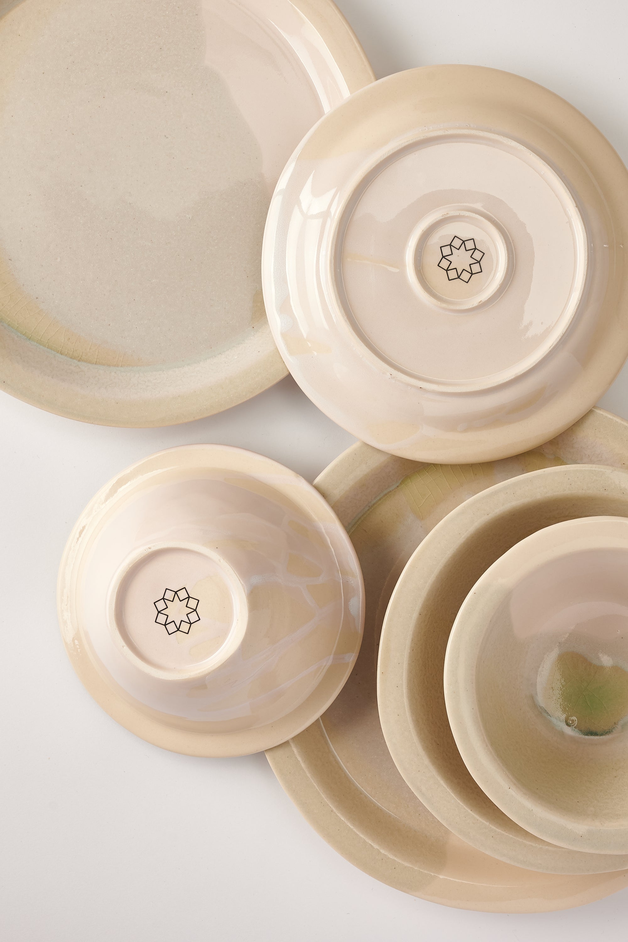 Anastasia’s Ashes Cereal Bowl with Cream & Sage Overglaze