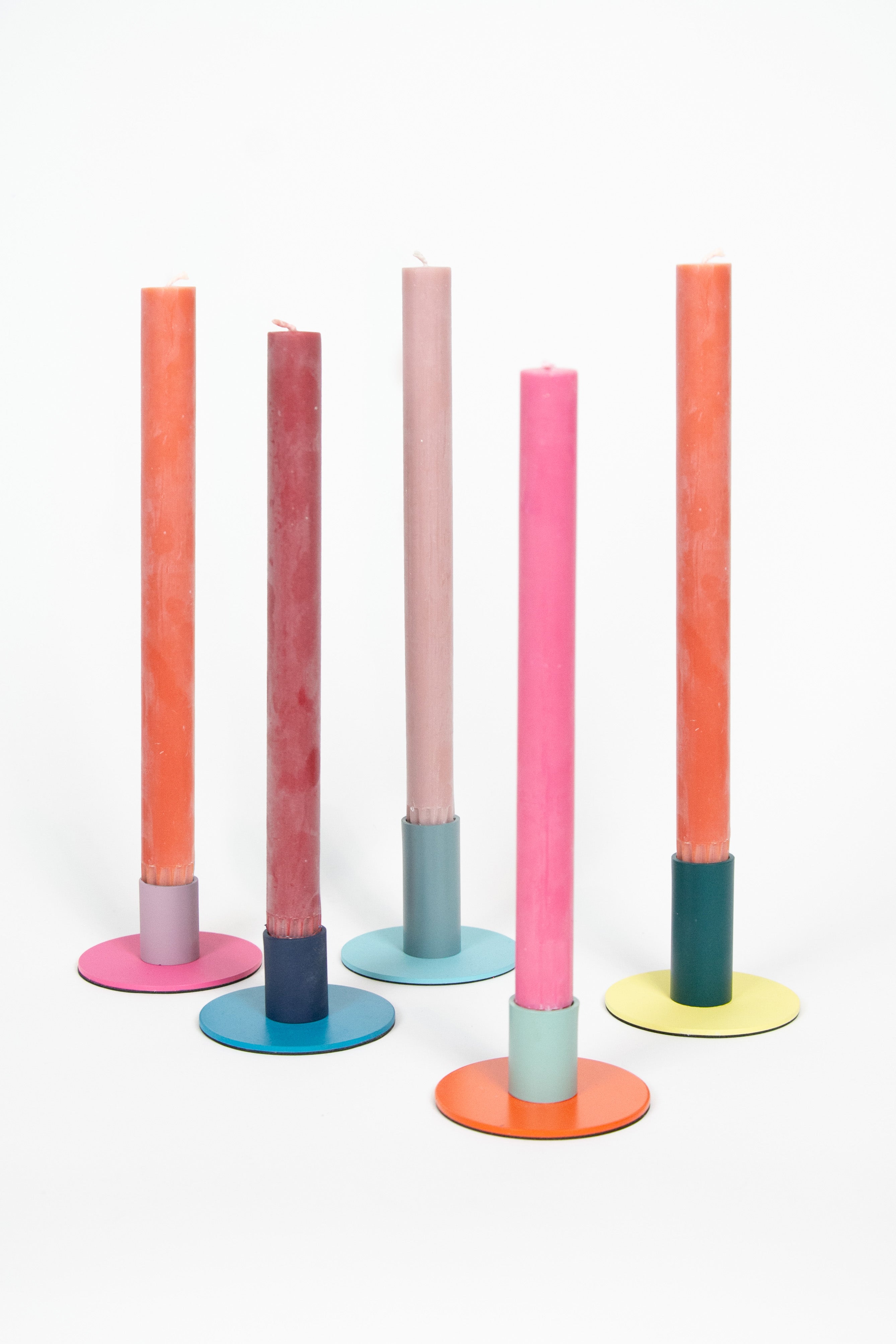 Two-Tone Metal Candleholder Tall