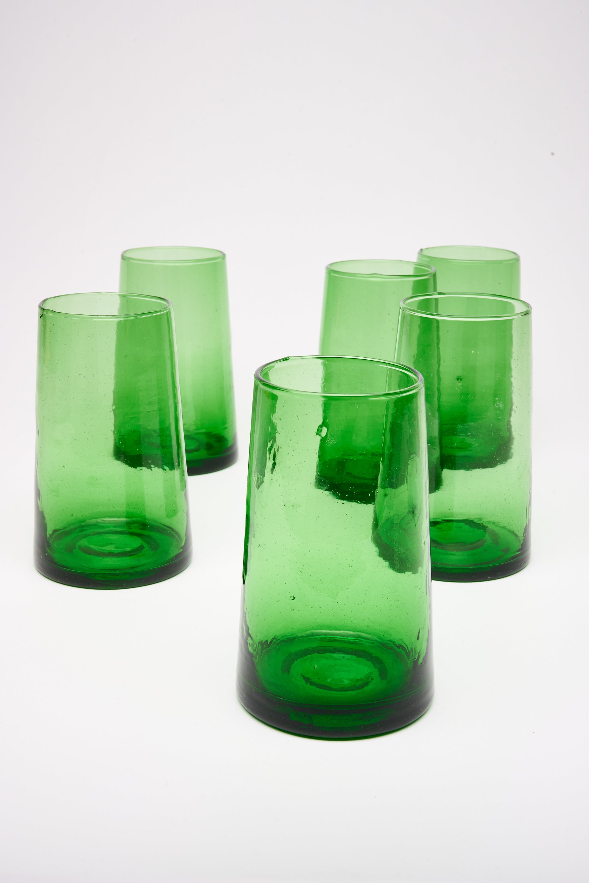 Multicolor Recycled Glass Tall Drinking Glasses | Rentrayage