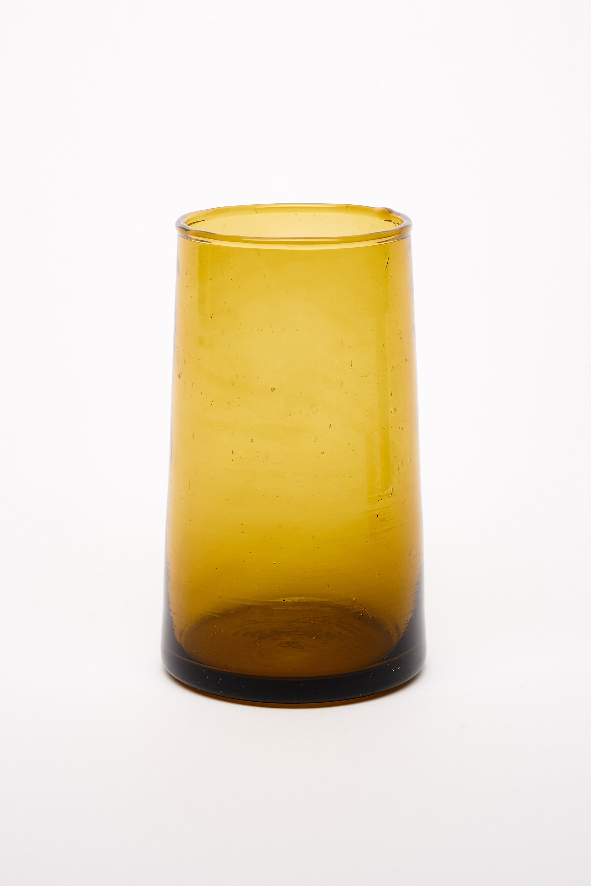 Tall Cone Moroccan Drinking Glasses in Amber, SET OF 6