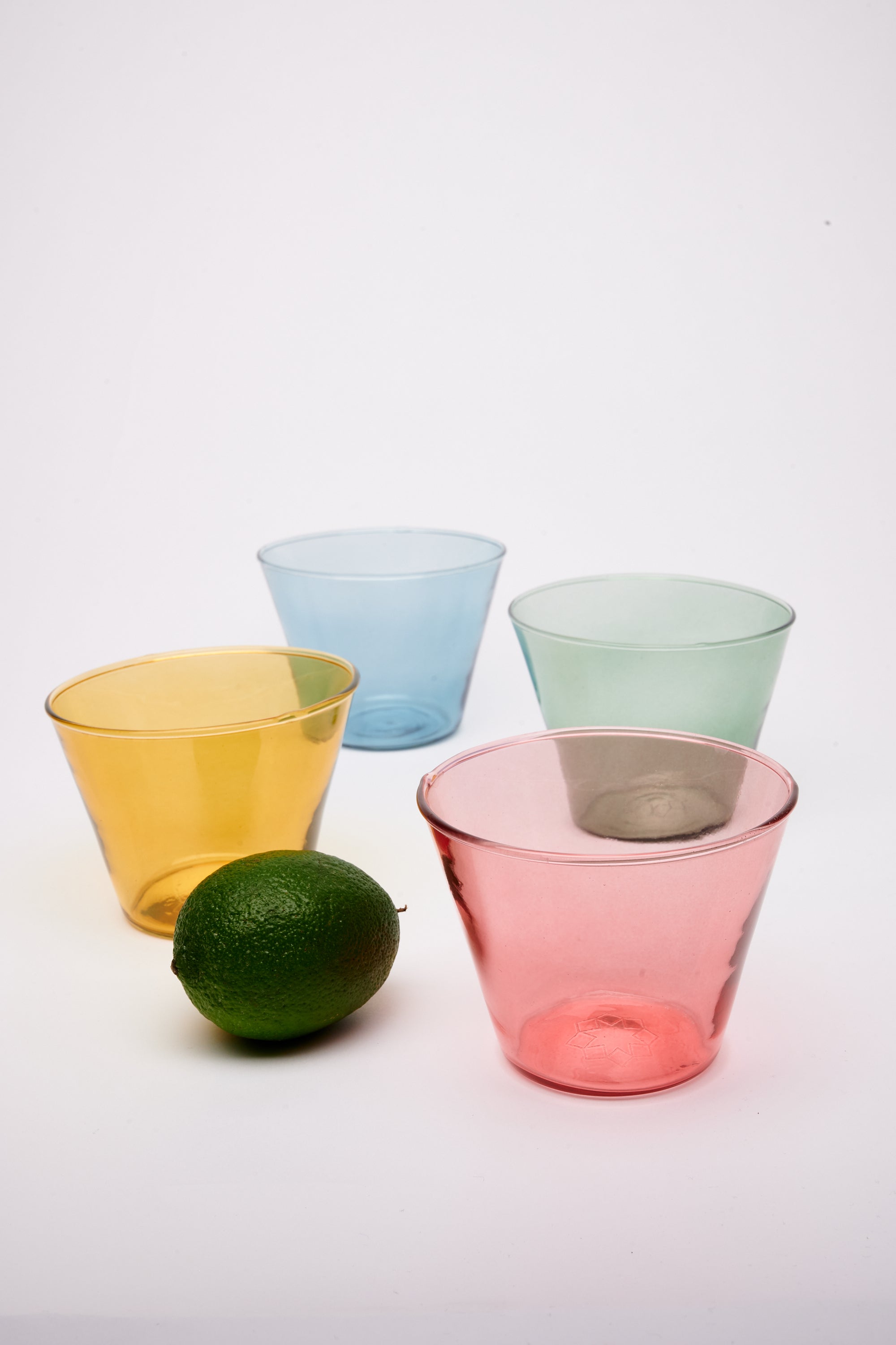 Fantastic-Not-Plastic Short Glasses, Multi-Color Pack of 4
