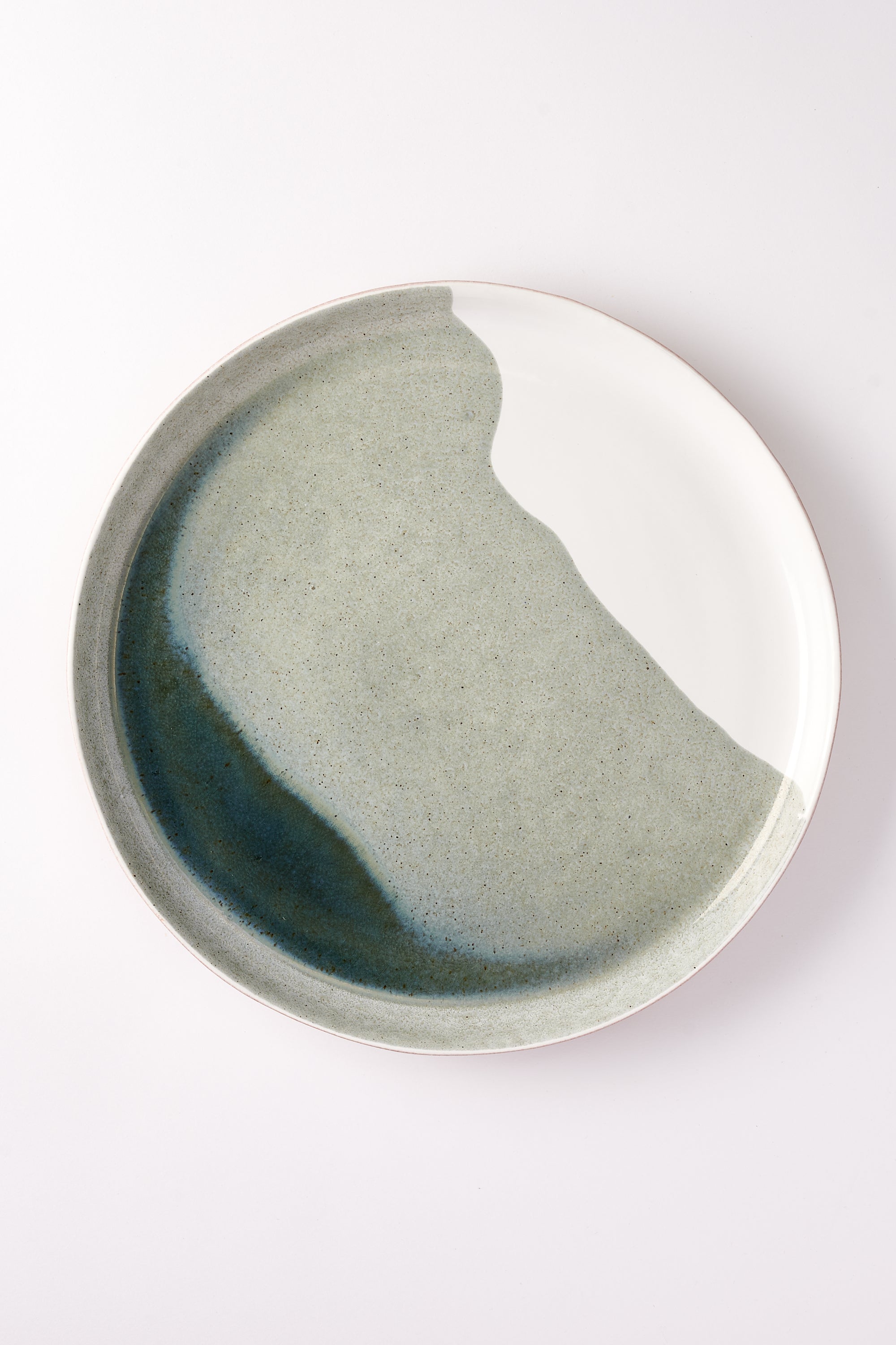 Oriana’s Ashes Dinner Plate with Moss Overglaze