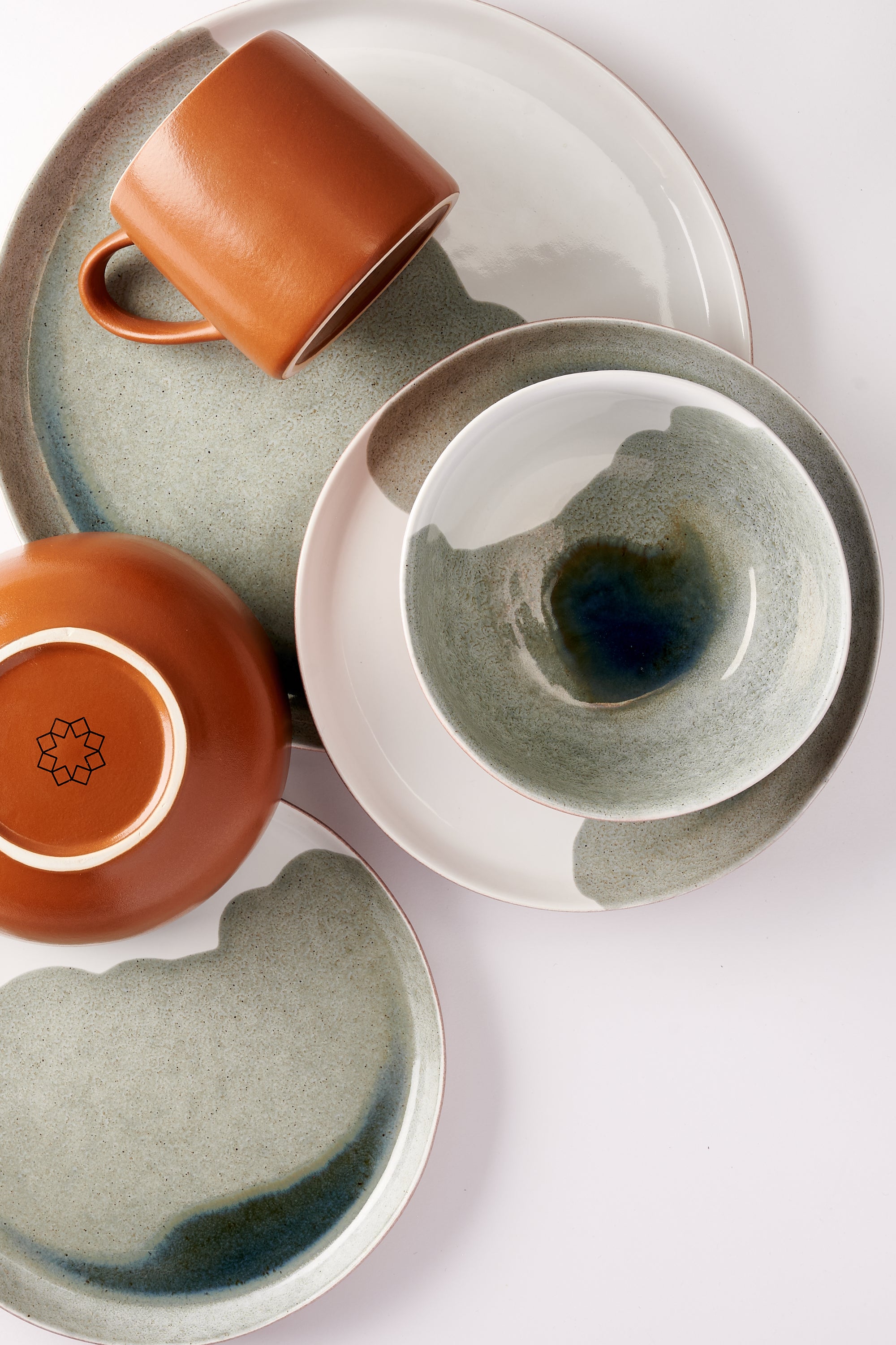 Oriana’s Ashes Salad Plate with Moss Overglaze