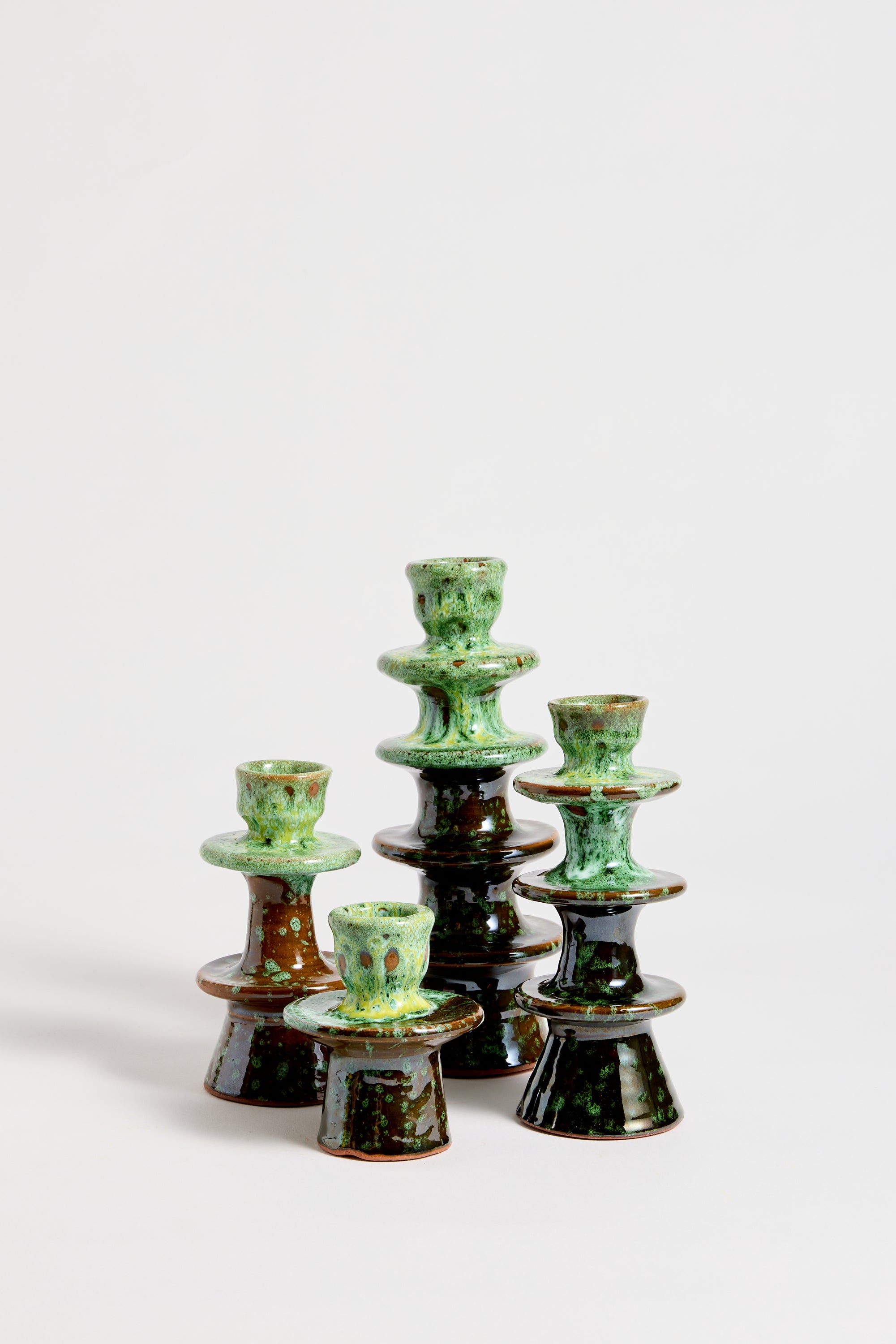 Marrakechi Lime Ceramic Candlestick