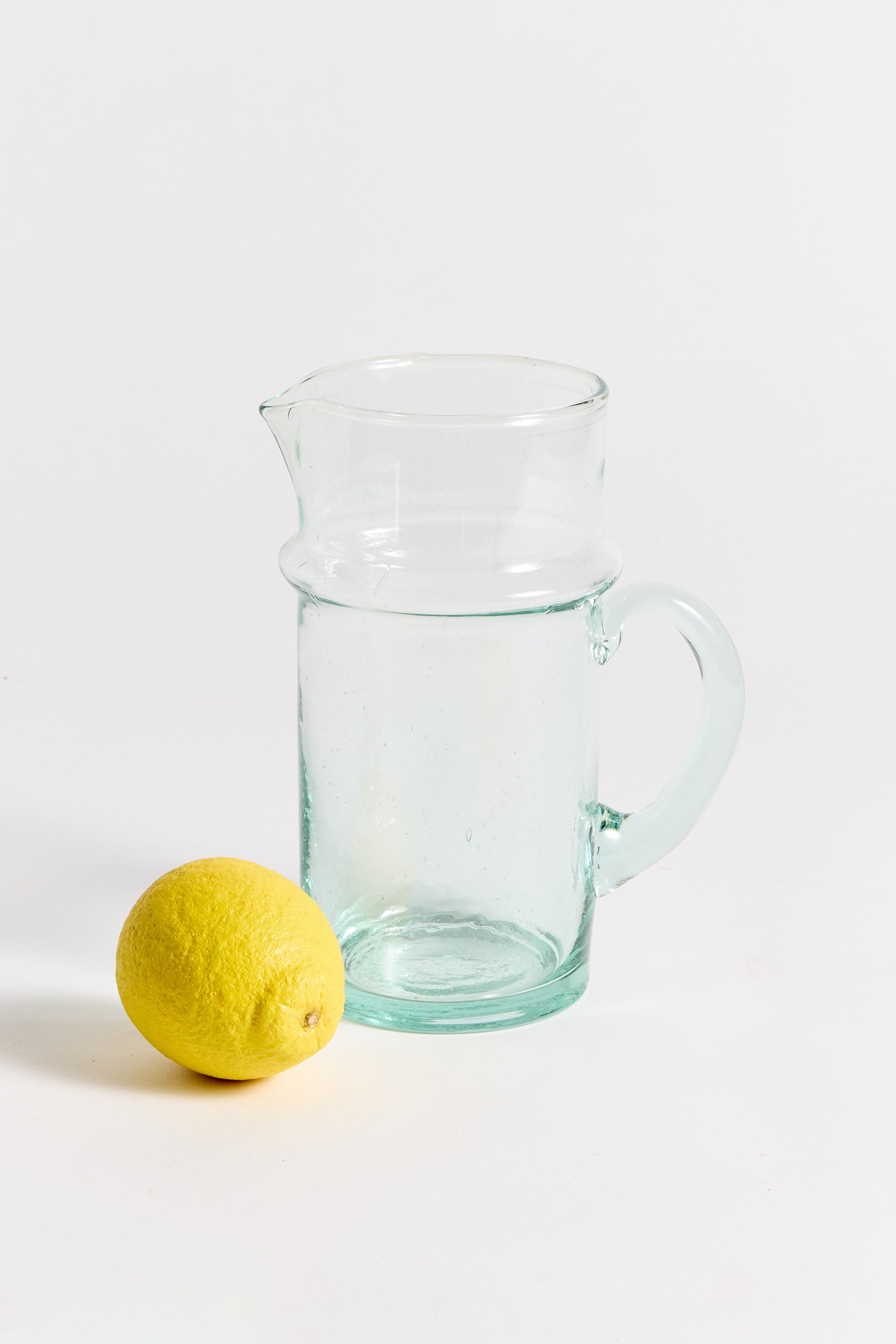 Moroccan Beldi Clear Glass Pitcher