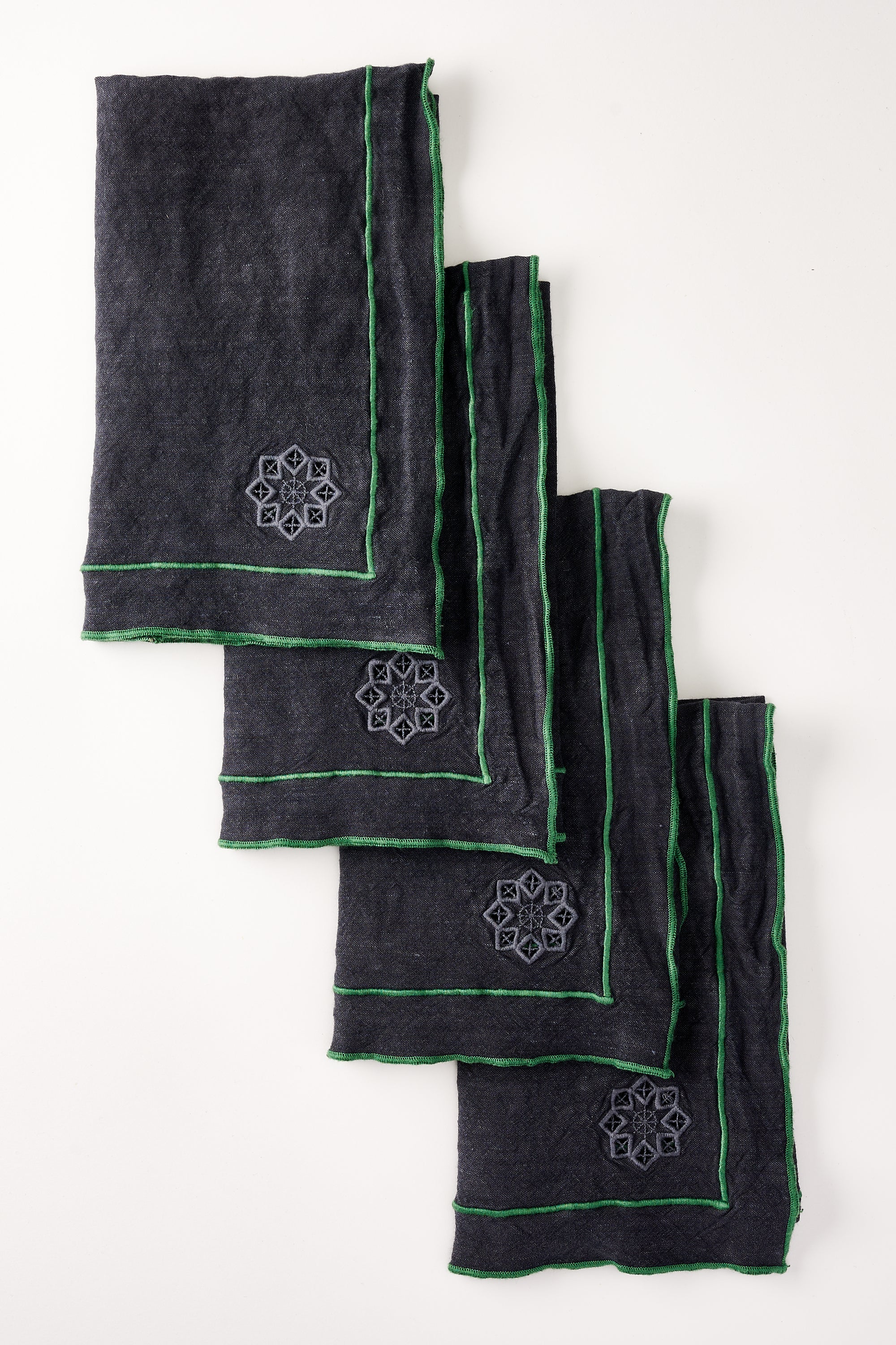Day For Night Napkins Slate/Clover