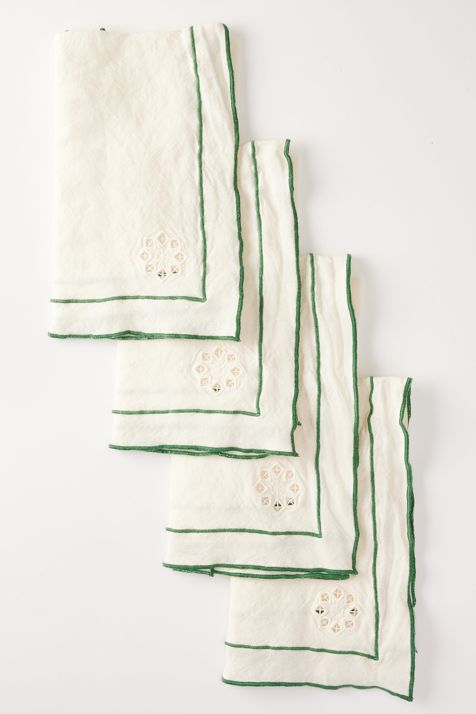 Day For Night Napkins Cream/Clover