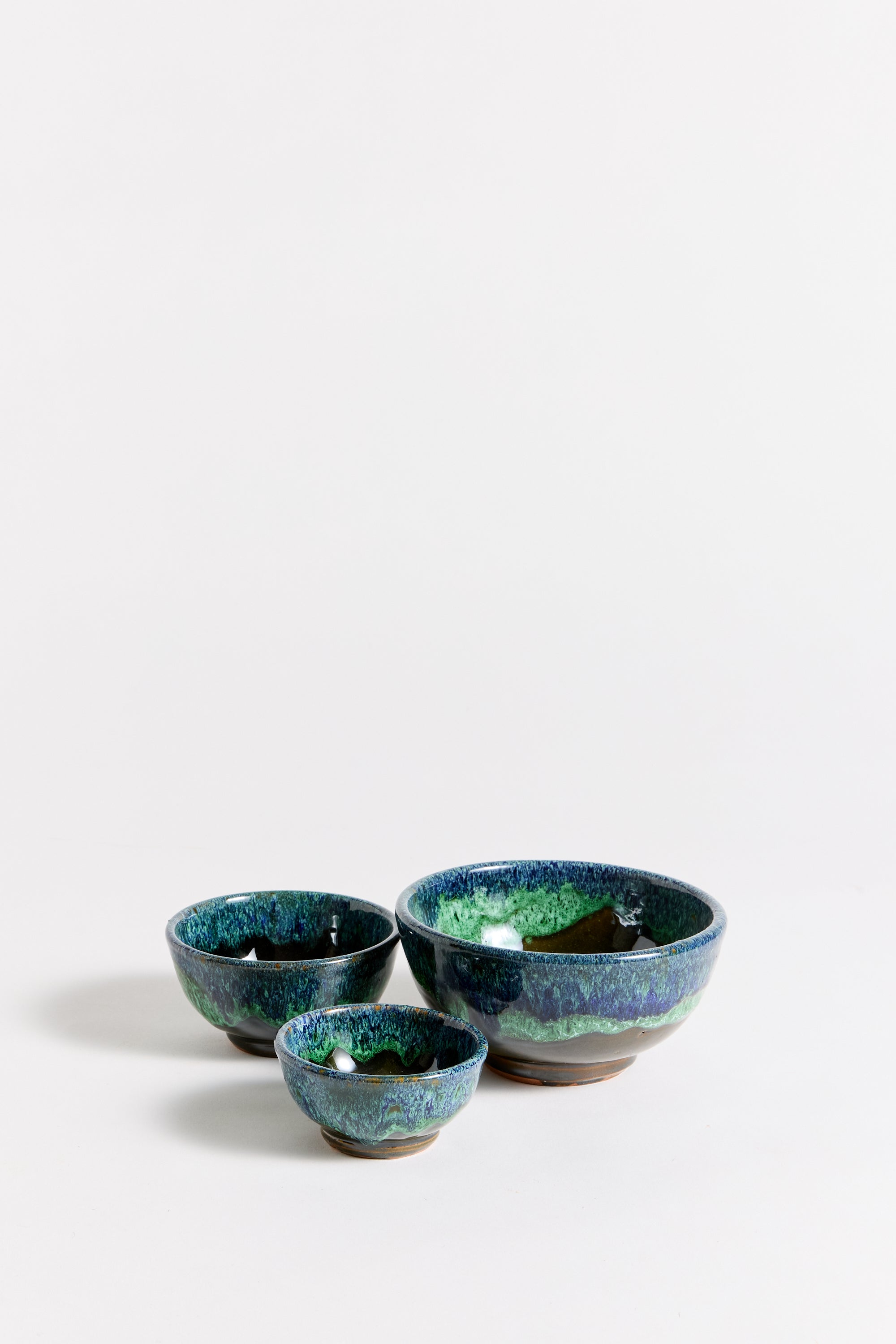 Marrakechi Ocean Blue Ceramic Bowl Set of 3