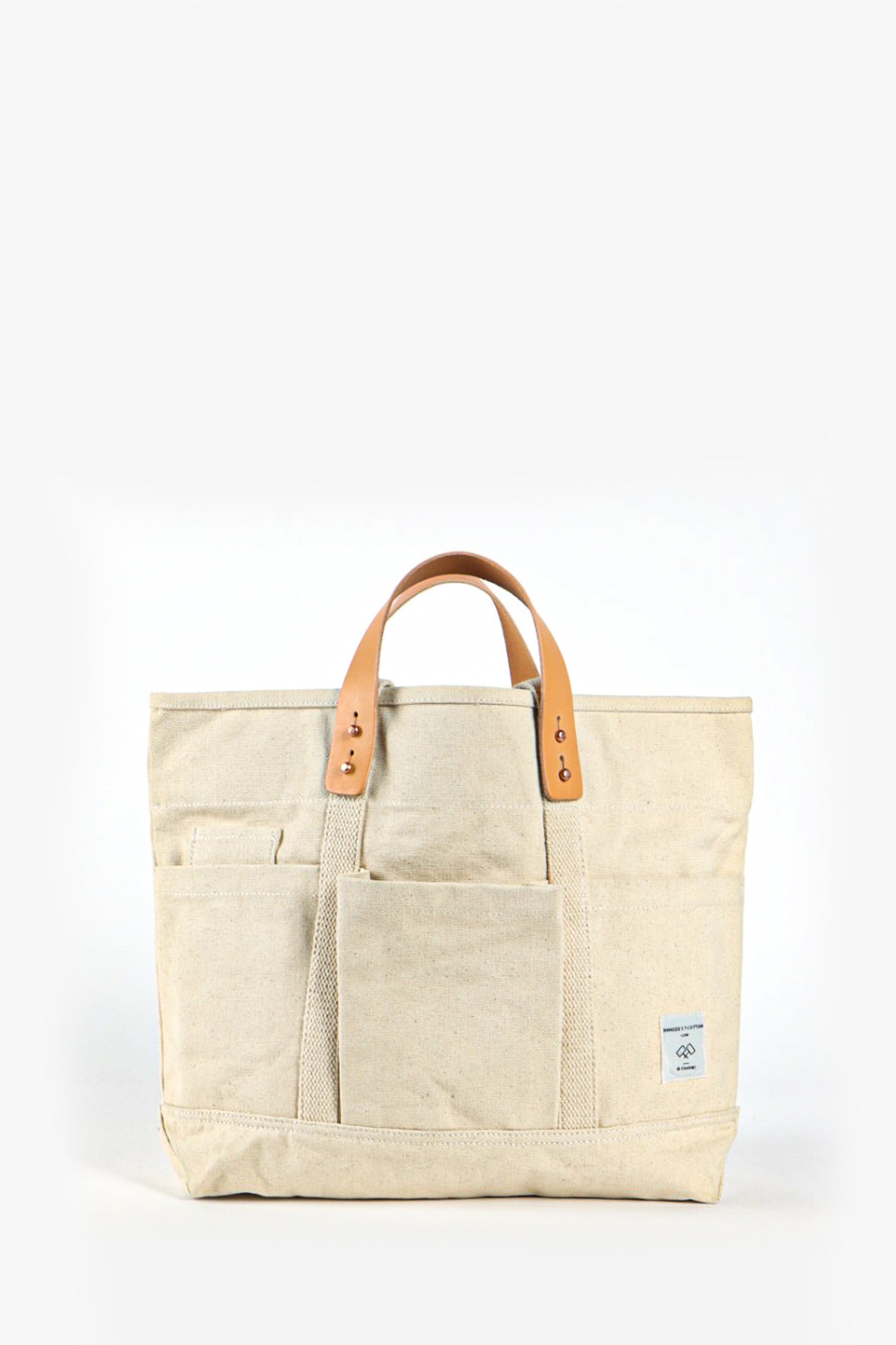 Canvas Construction Tote in Natural – Rentrayage