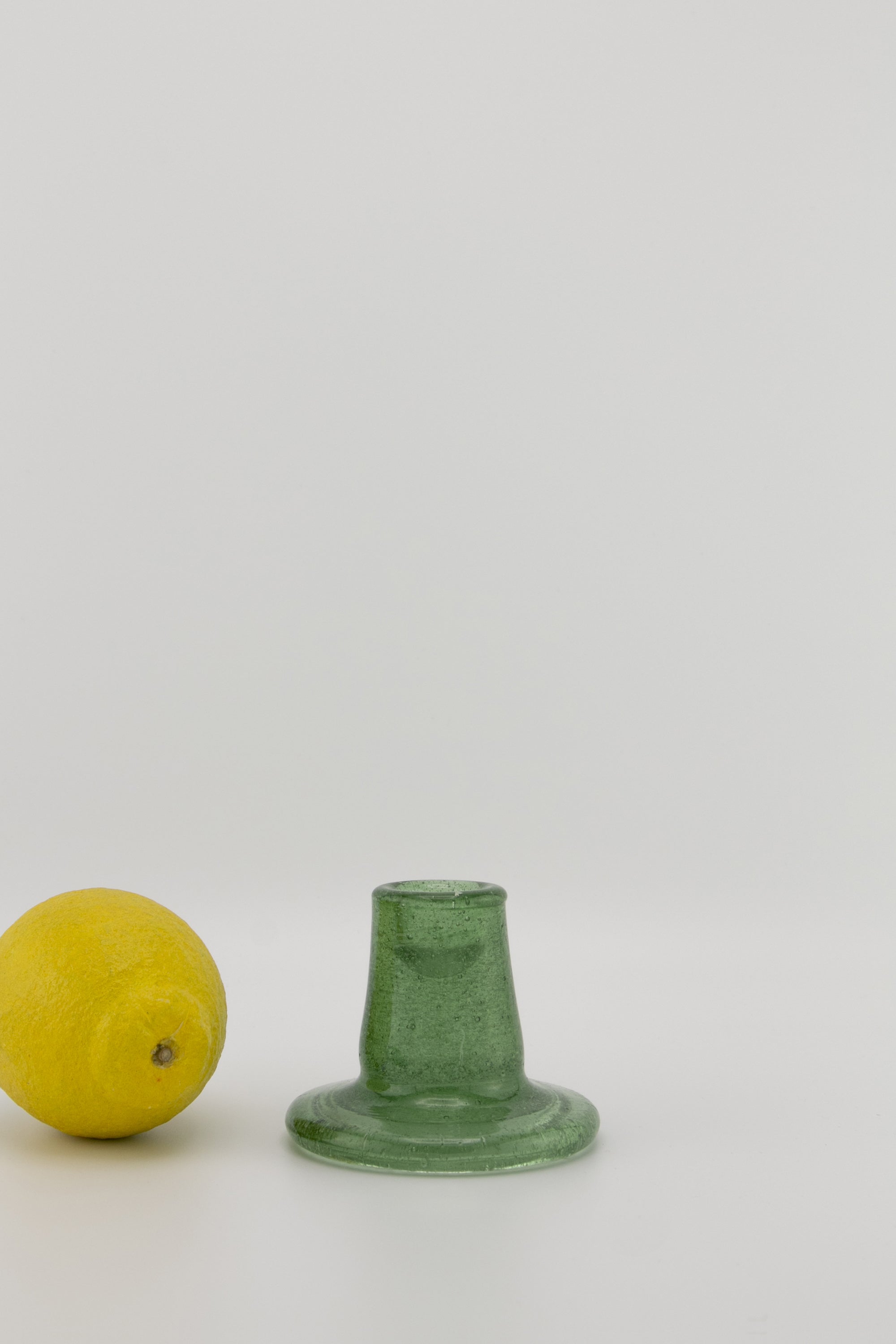 Recycled Glass Candleholder in Jade