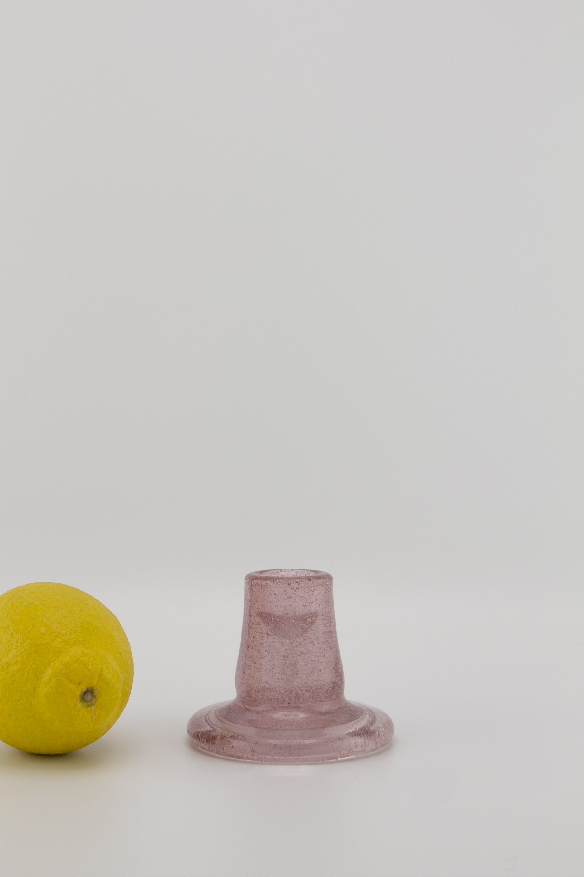 Recycled Glass Candleholder in Rose