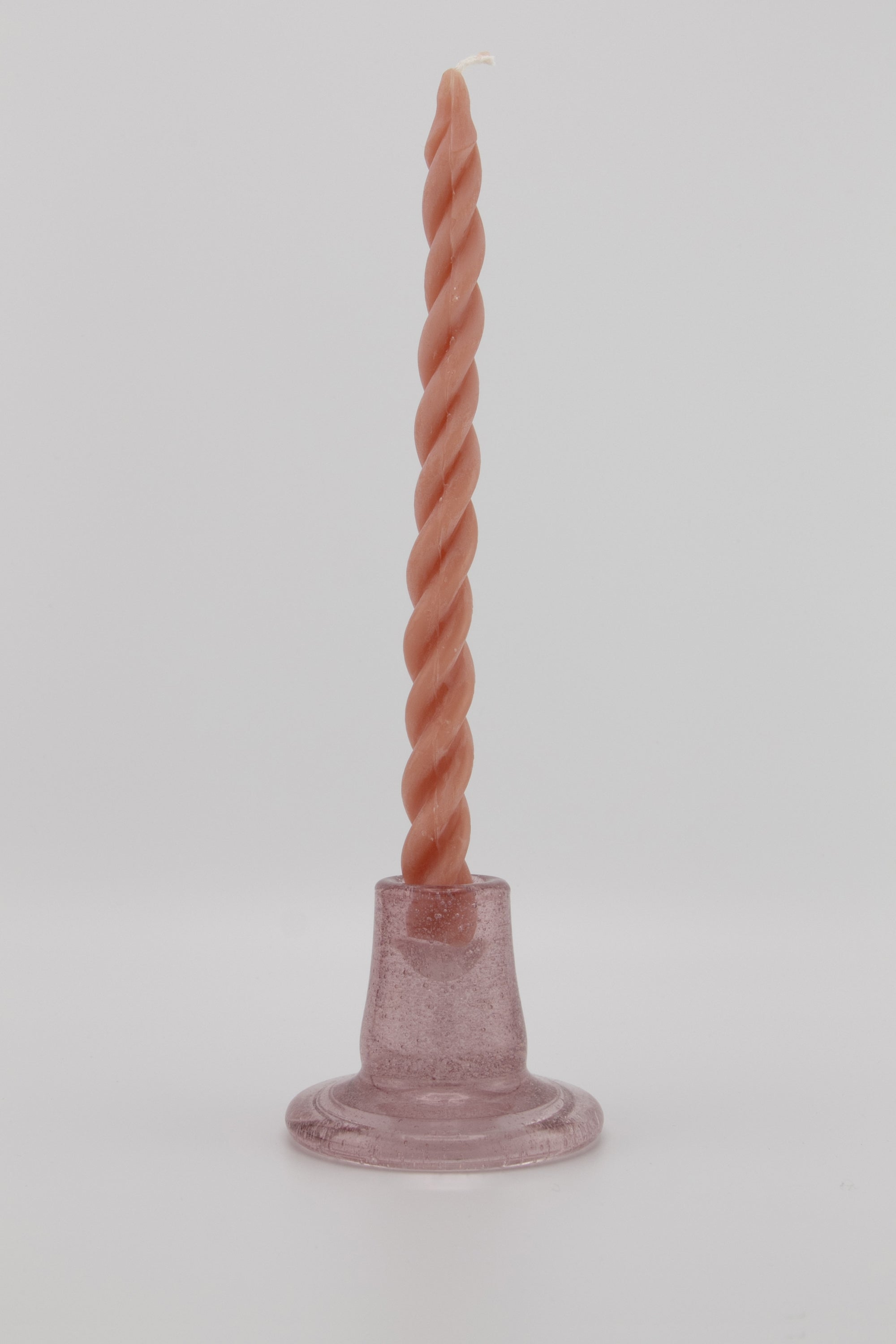 Recycled Glass Candleholder in Rose