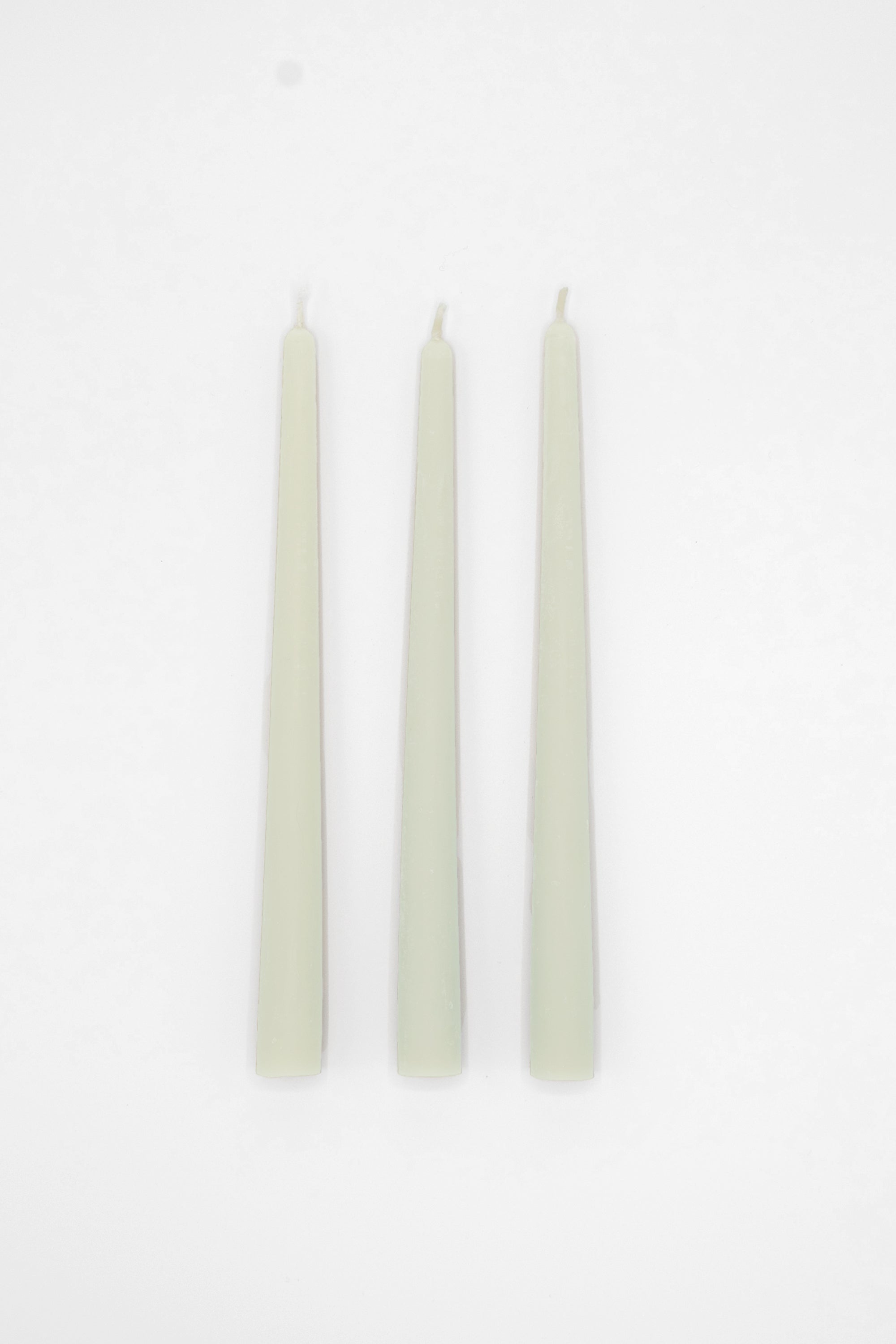 Cave Glow Beeswax Straight Tapers set of 3 in White
