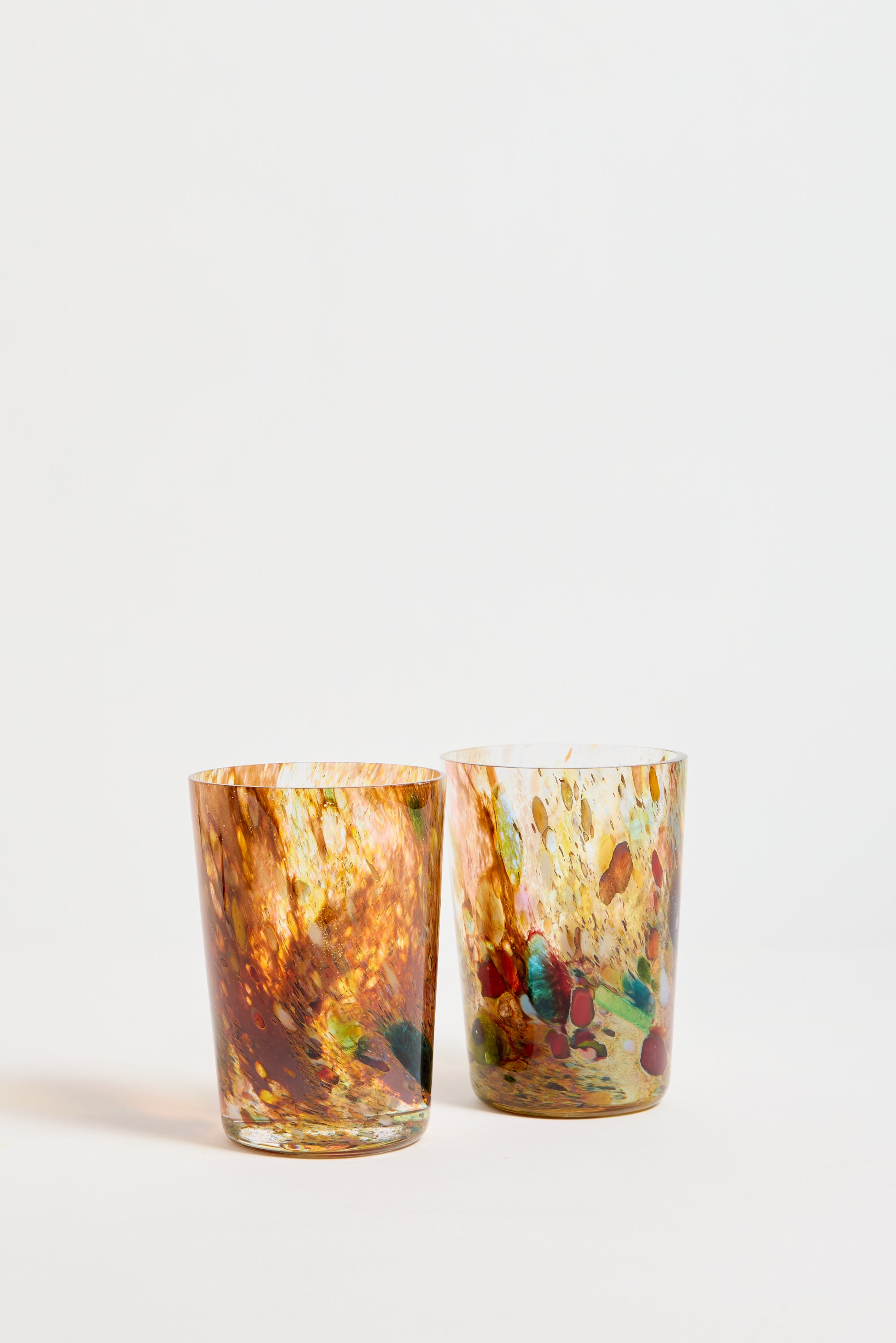 Spanish Hand-blown Crystal Glasses set of 2 in Hazel Ocean