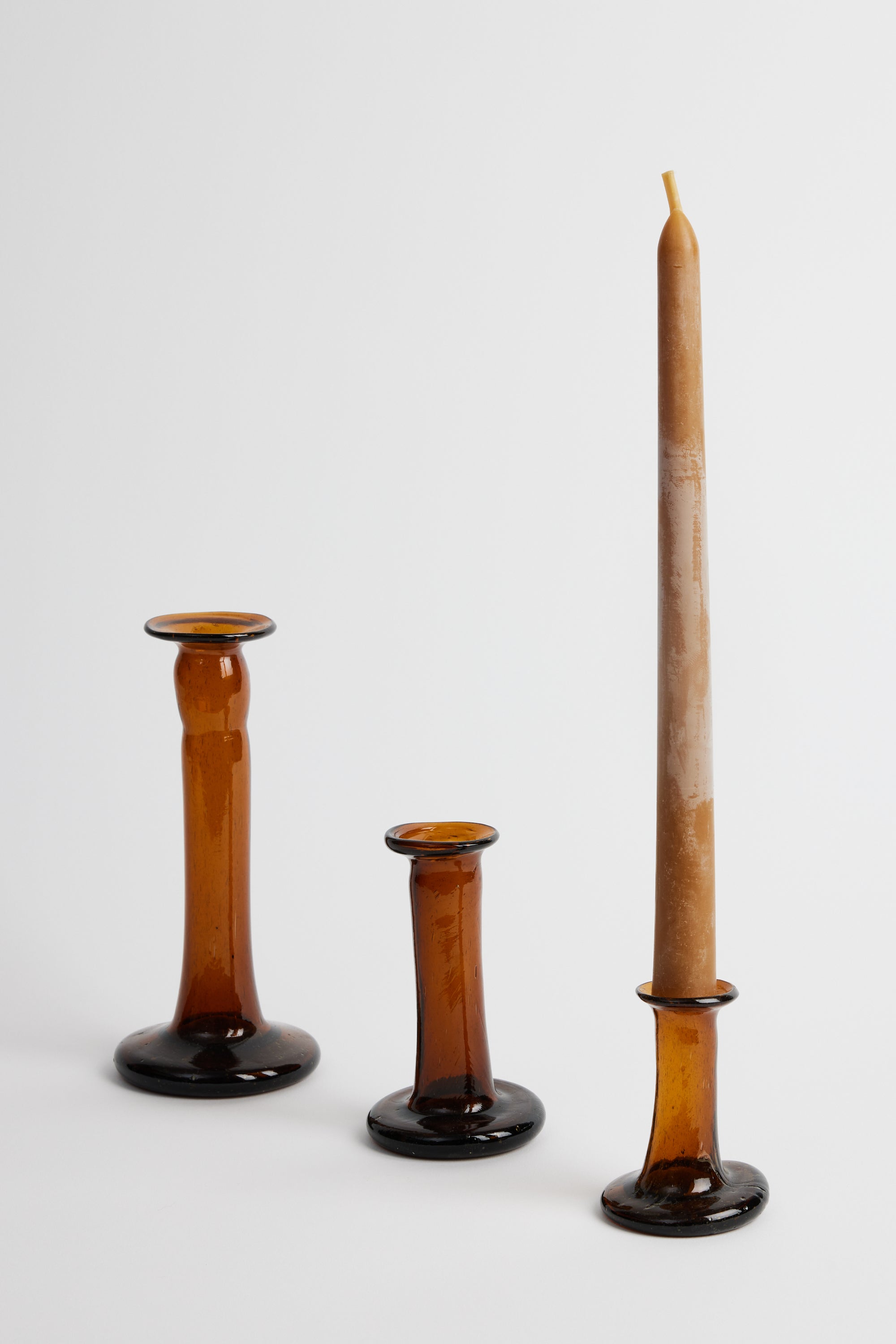 Egyptian Glass Candleholder set of 3