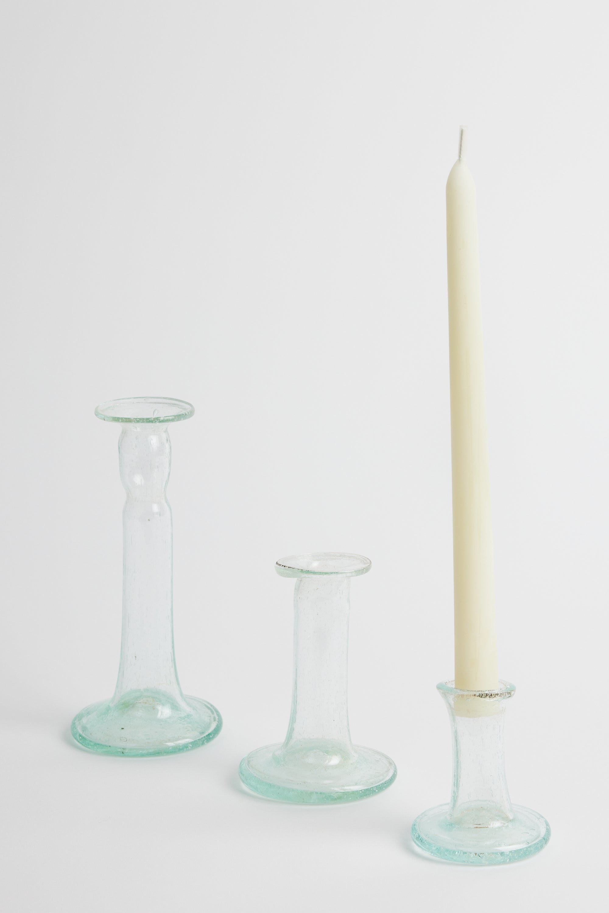 Egyptian Glass Candleholder set of 3