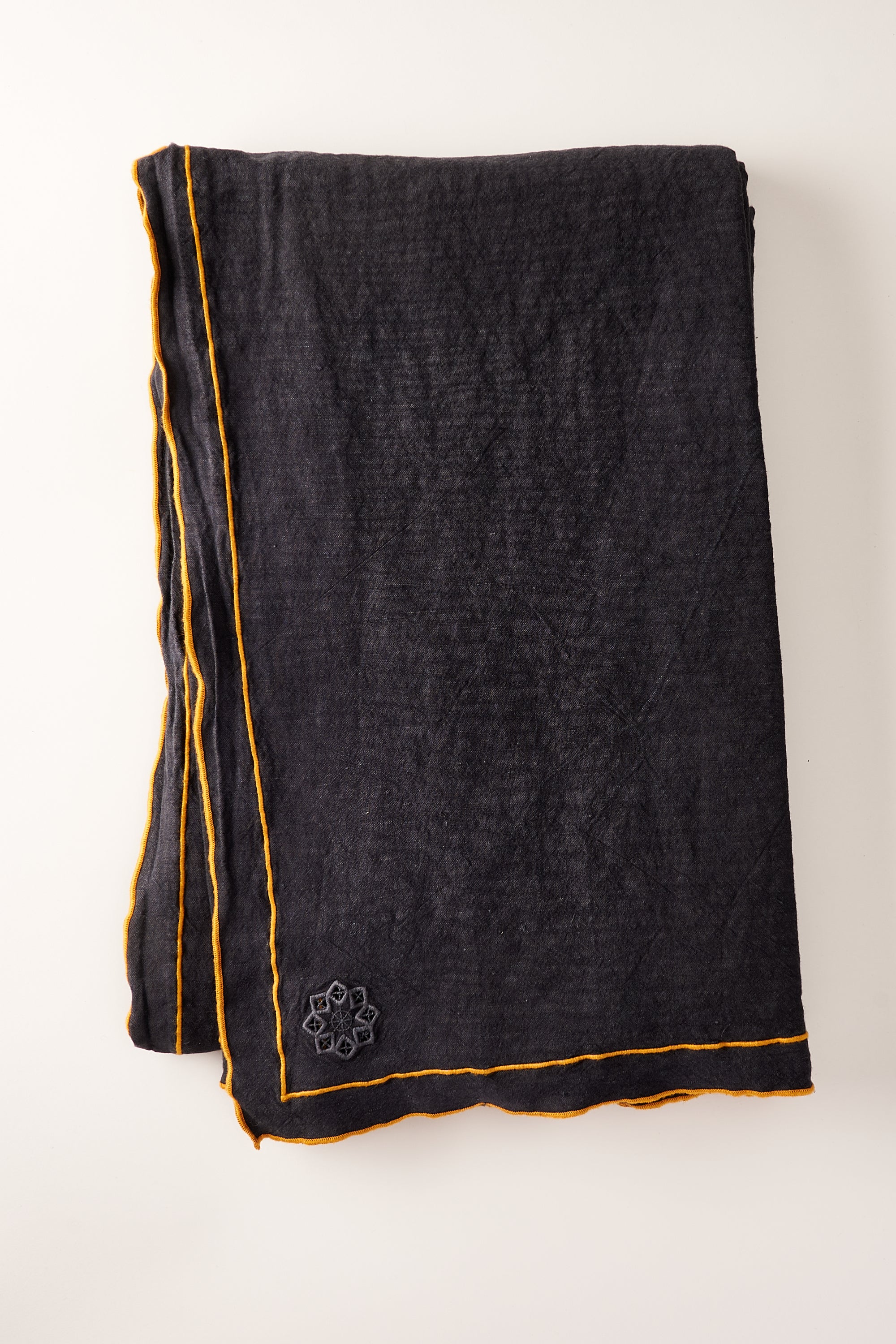 Day for Night Tablecloth Slate/Marigold