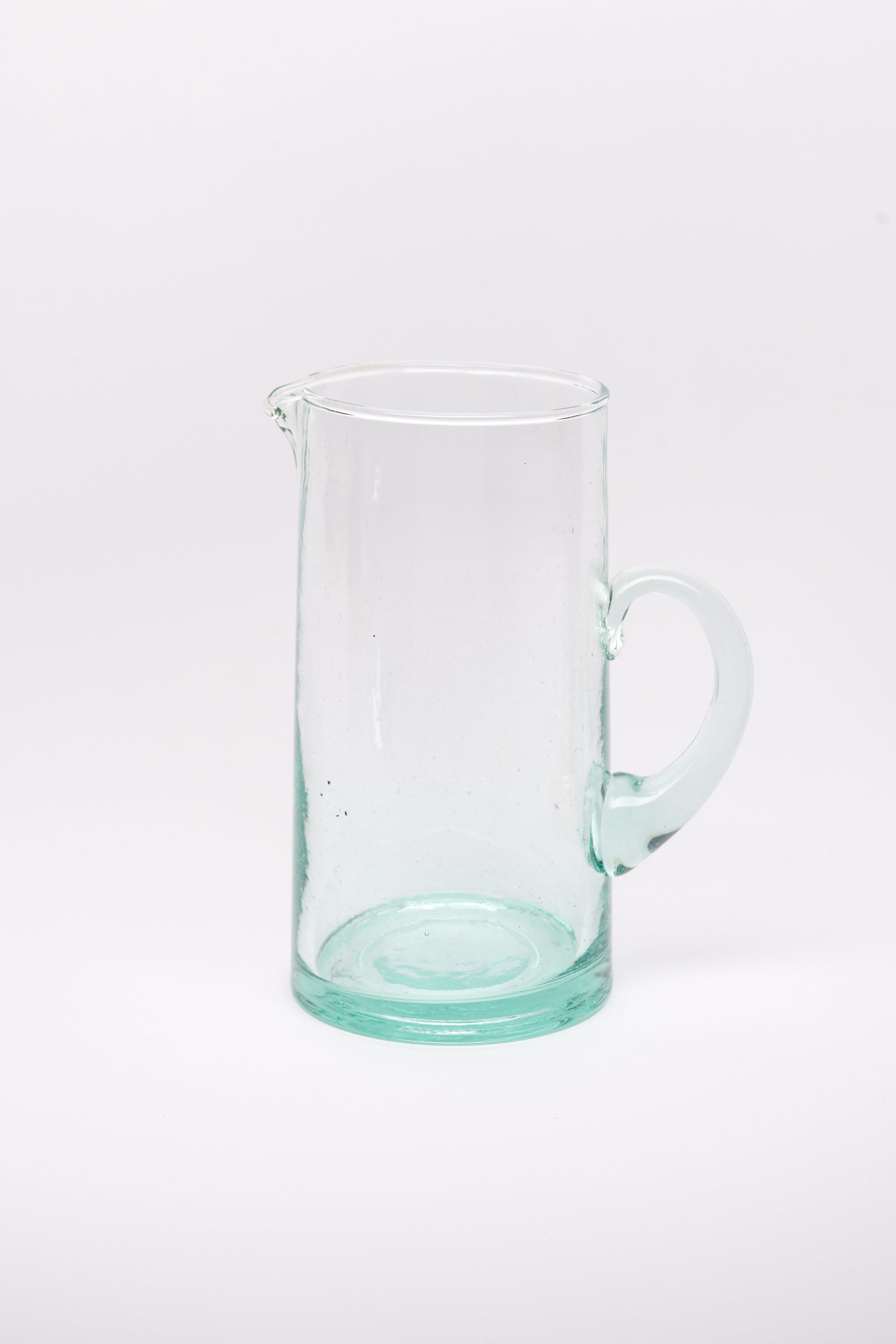 Hand Blown Moroccan Glass Beldi Pitcher