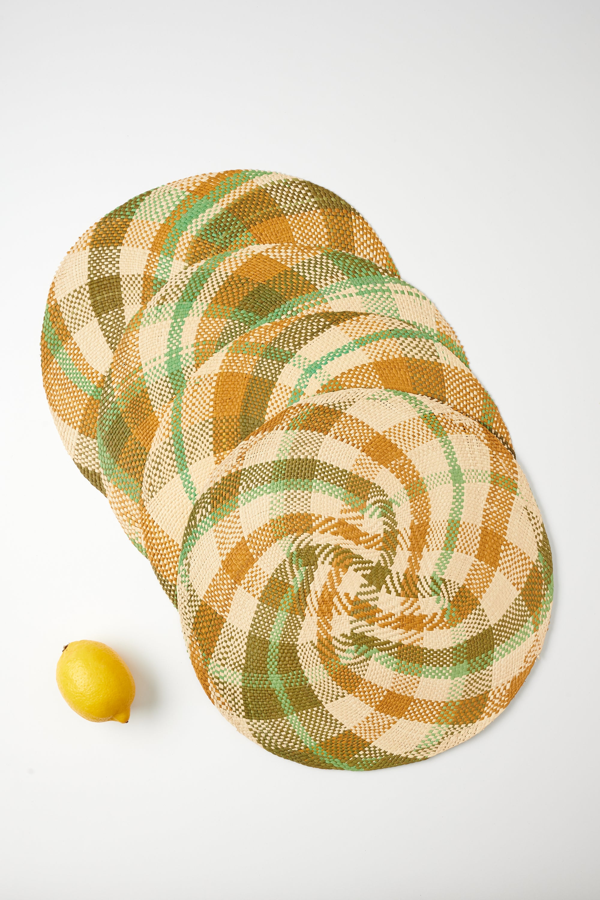 Handwoven Iraca Placemats - Lulo Spiral
