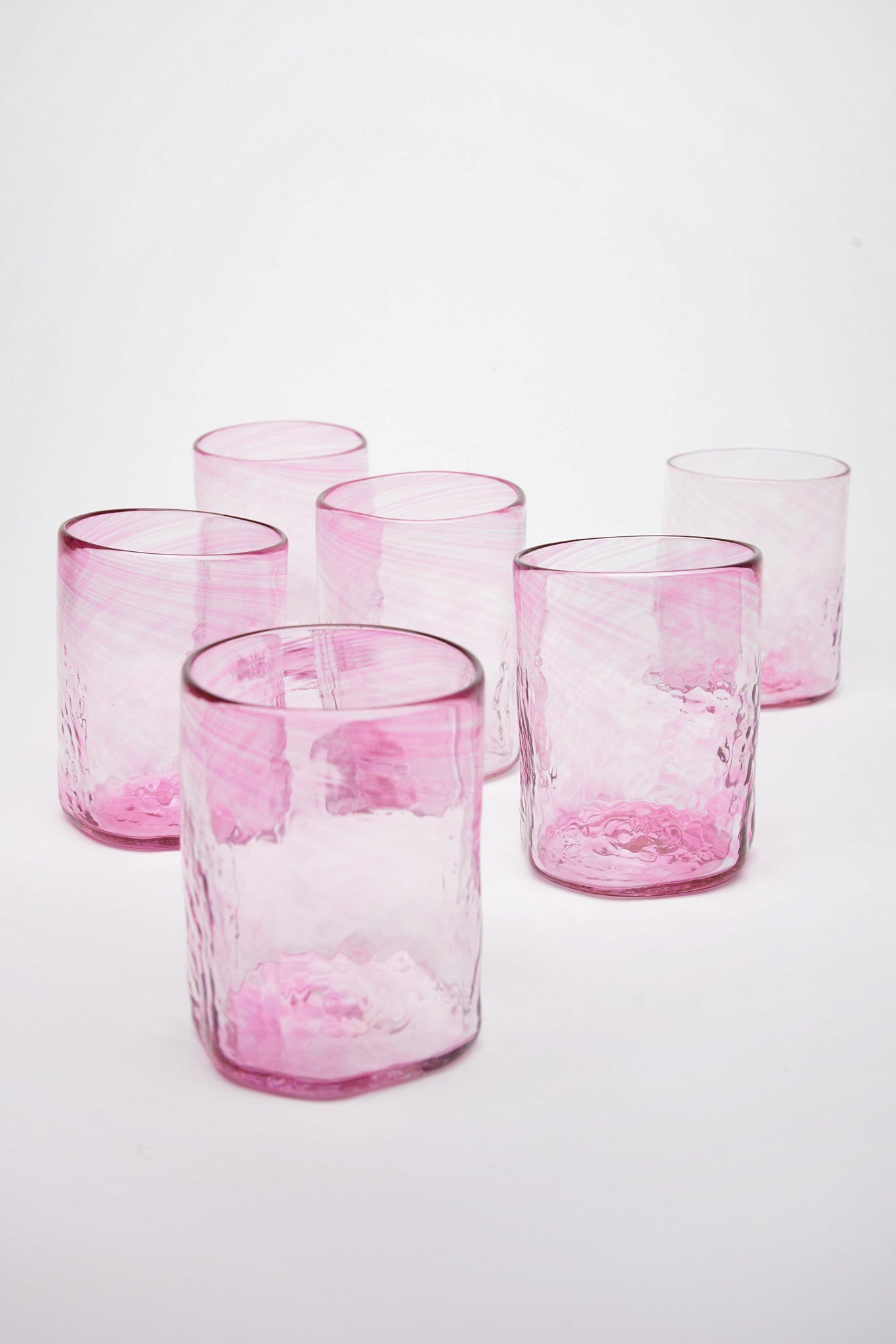 Xaquixe Short Tumblers in Fuchsia, Set of 6