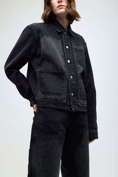 アパルトモン STAMMBAUM BLACK DENIM JACKET STAMMBAUM ブラックデニムジャケットL'Appartement