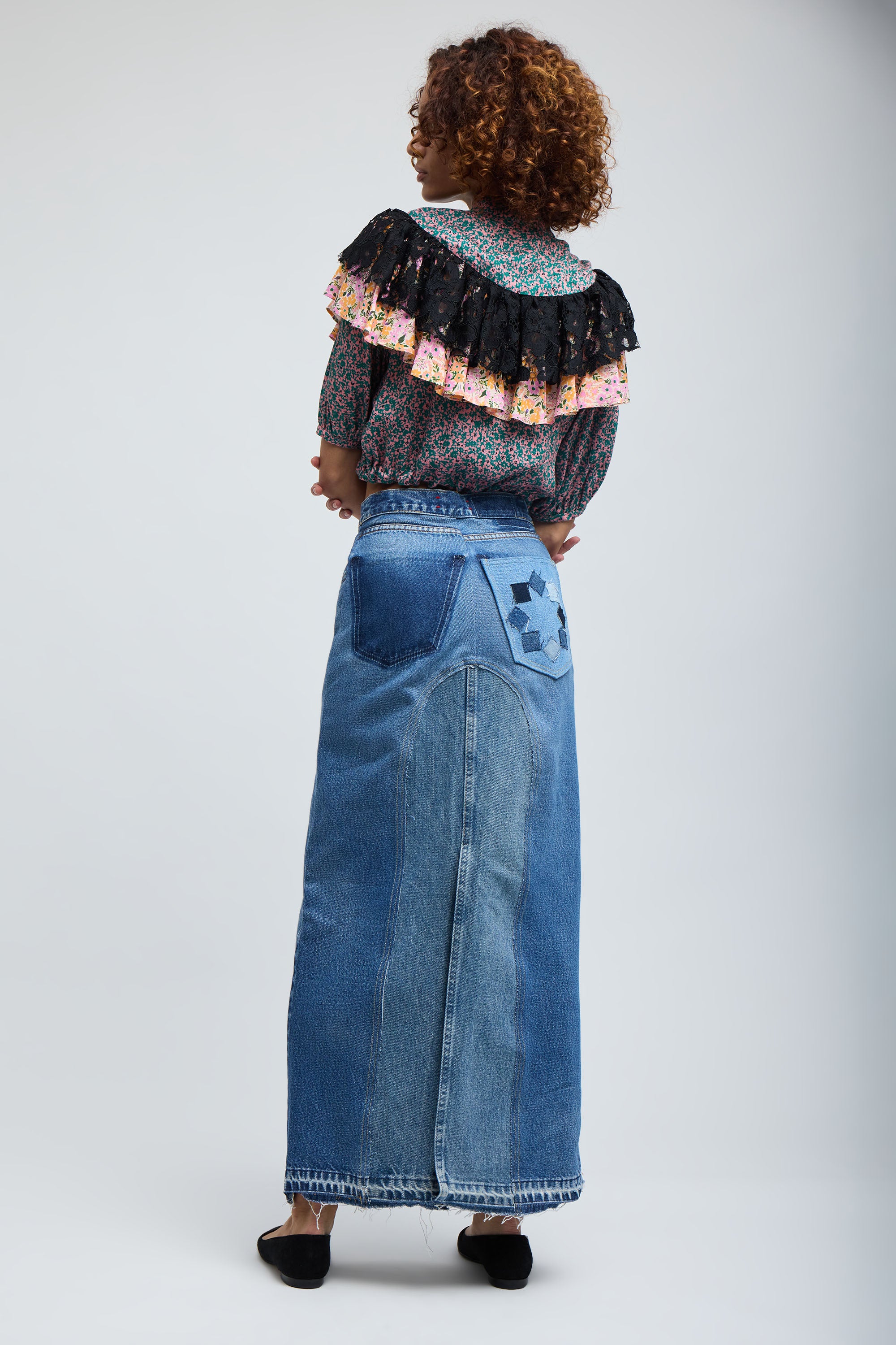 ELISA DENIM MAXI SKIRT