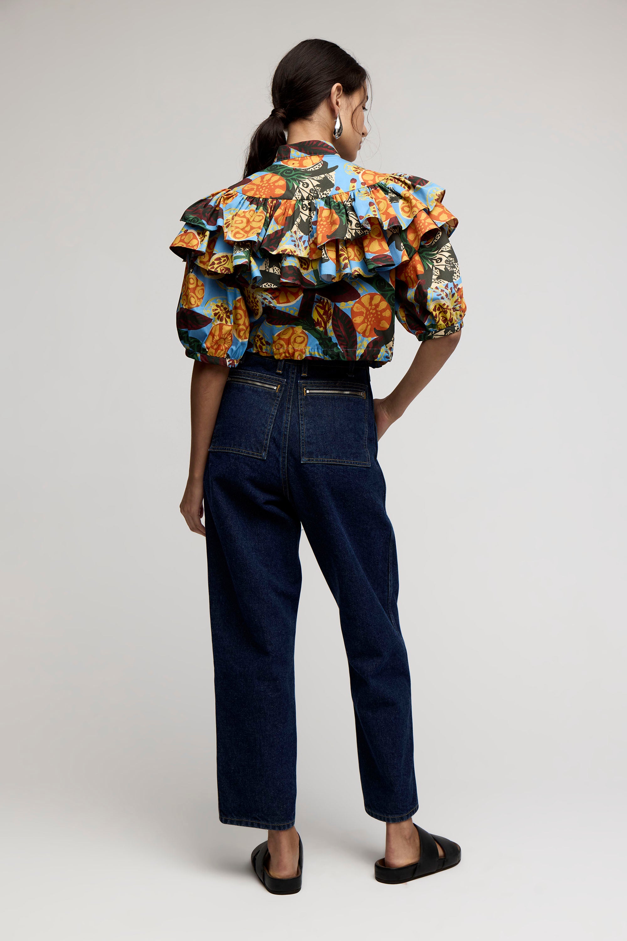 Prudence Ruffle Top in Sicilian Fruit