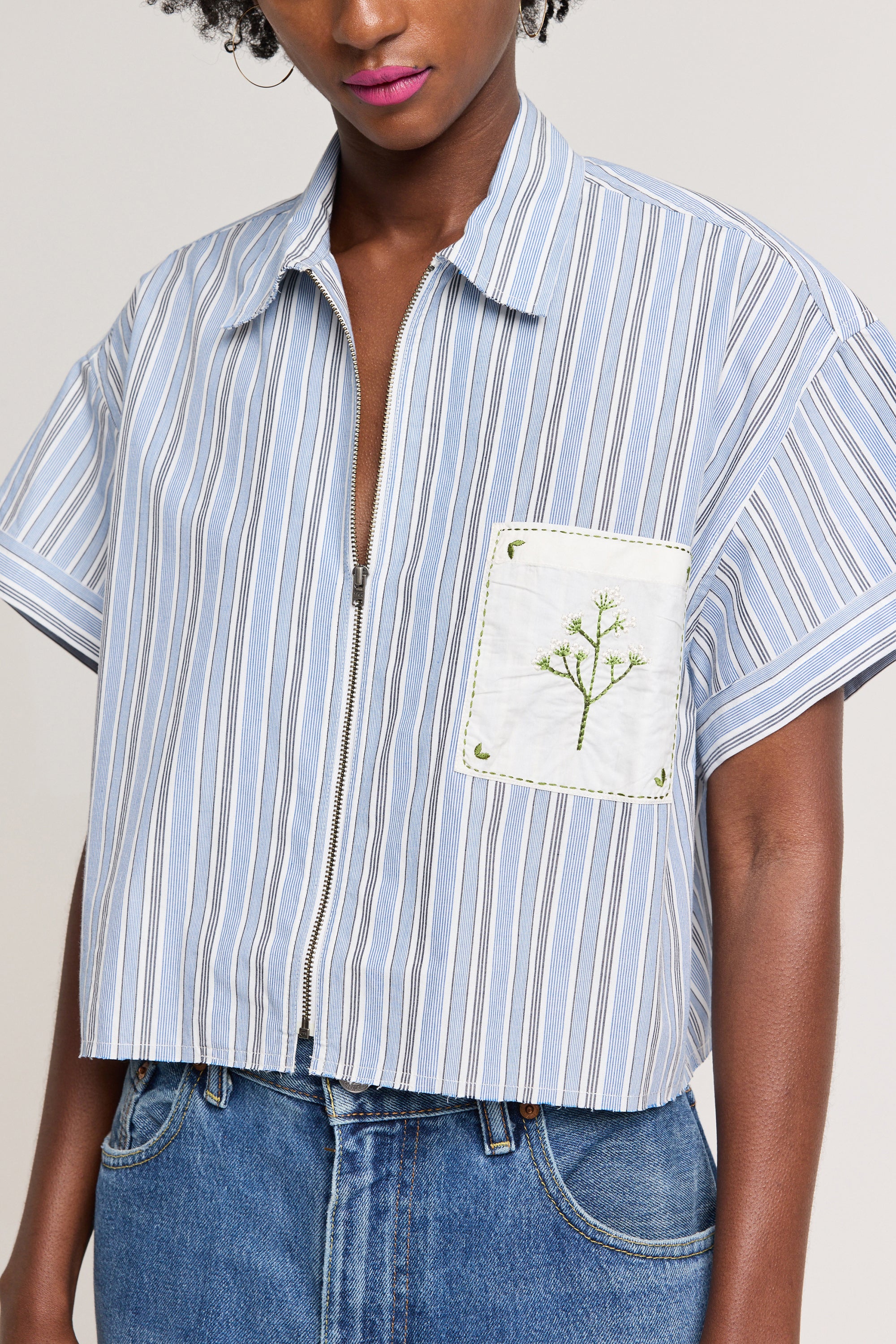 Eddy Liberator Top in Striped Cotton