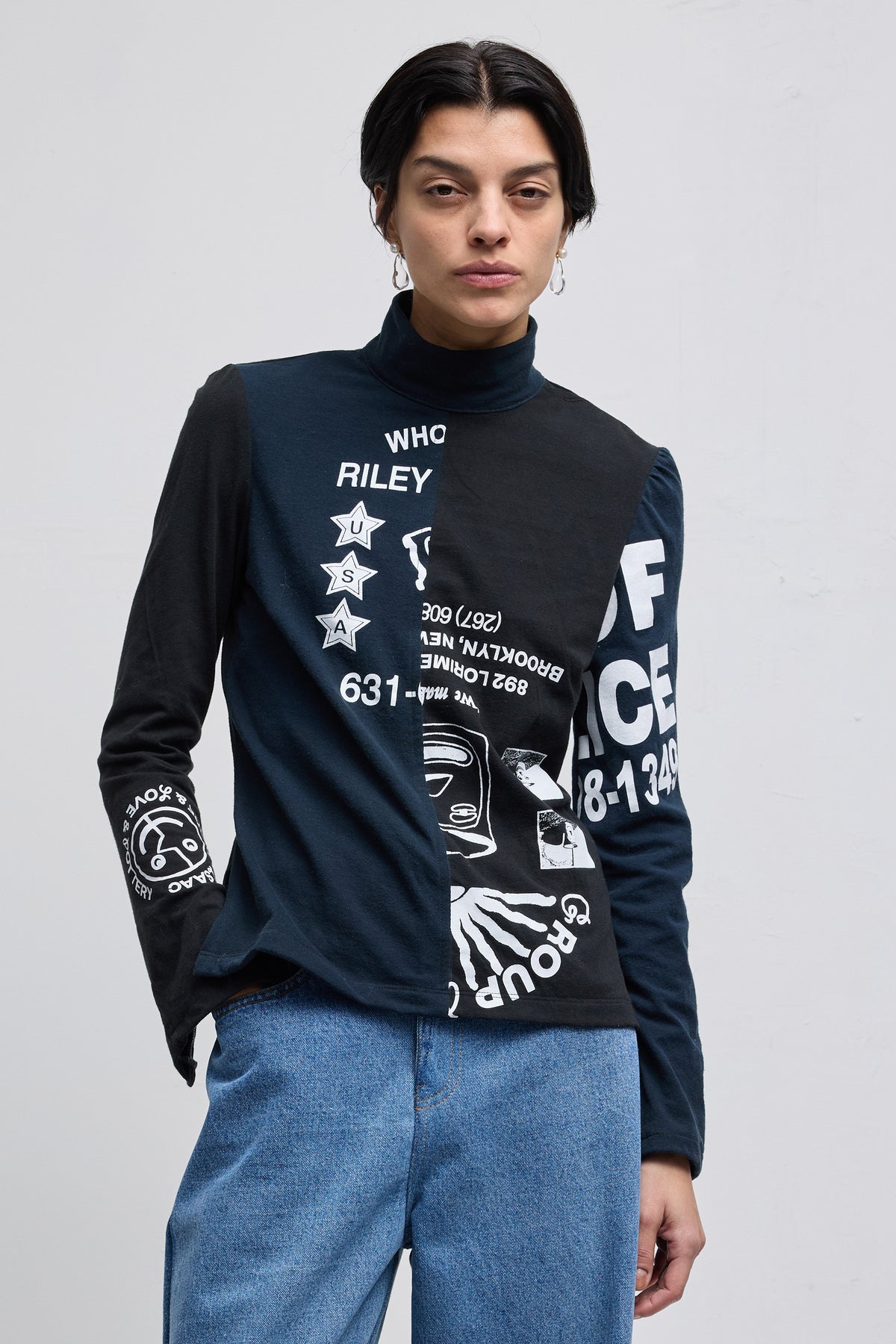 Checker Board Turtleneck