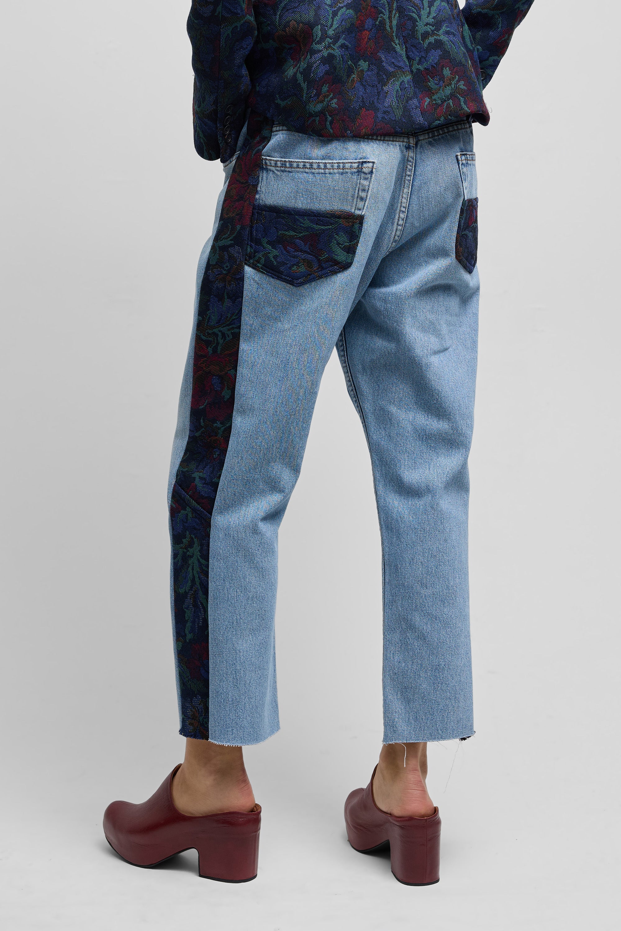 Jacquard Panel Jeans