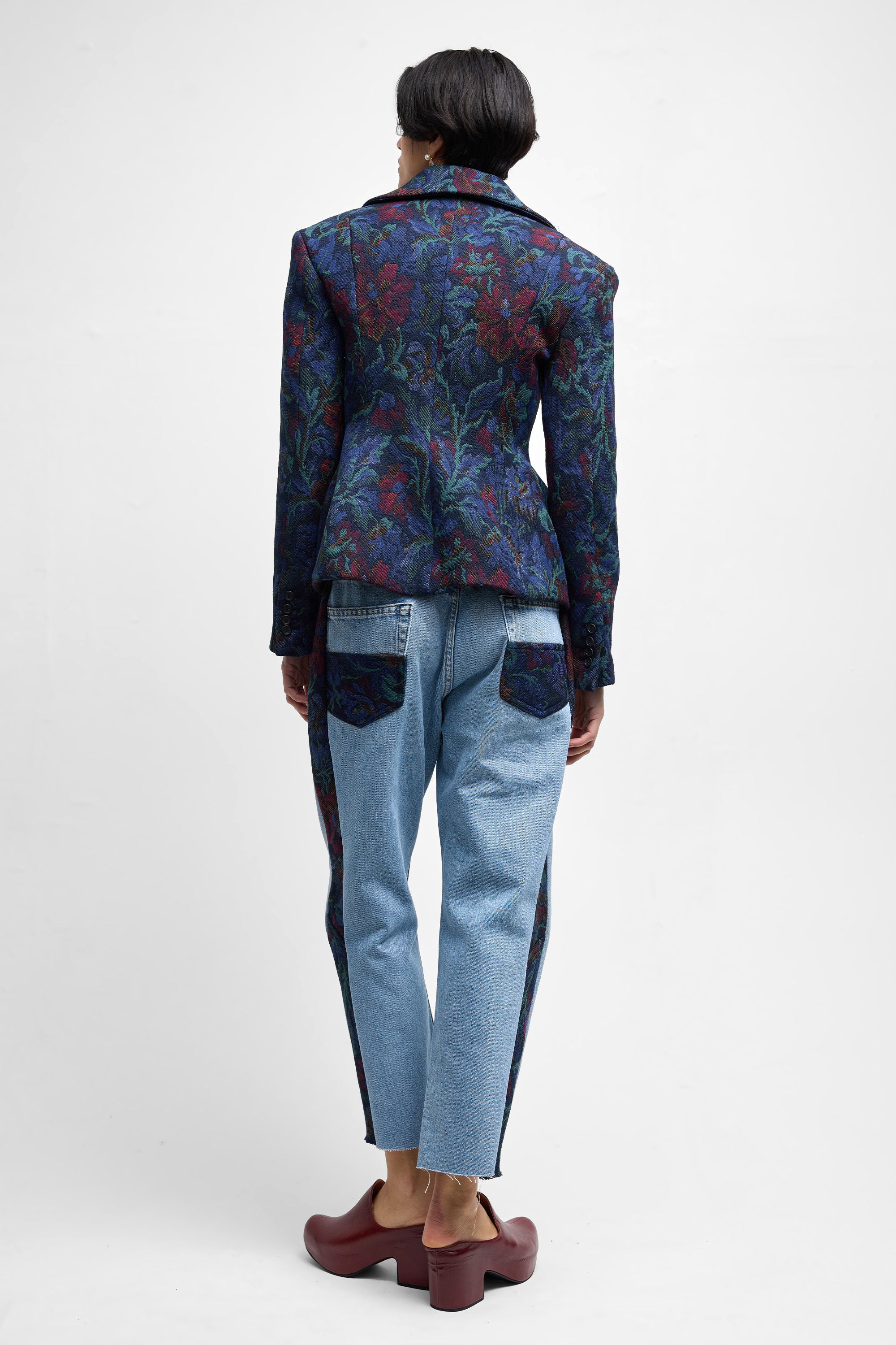 Jacquard Panel Jeans