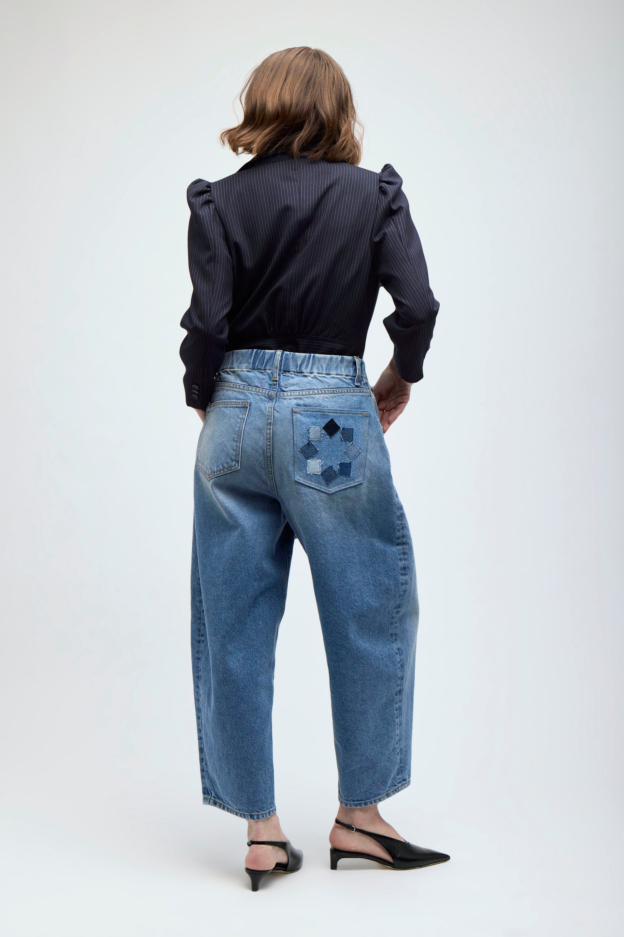 SILVERLAKE ELASTIC WAIST JEANS (LIGHT WASH BLUE)