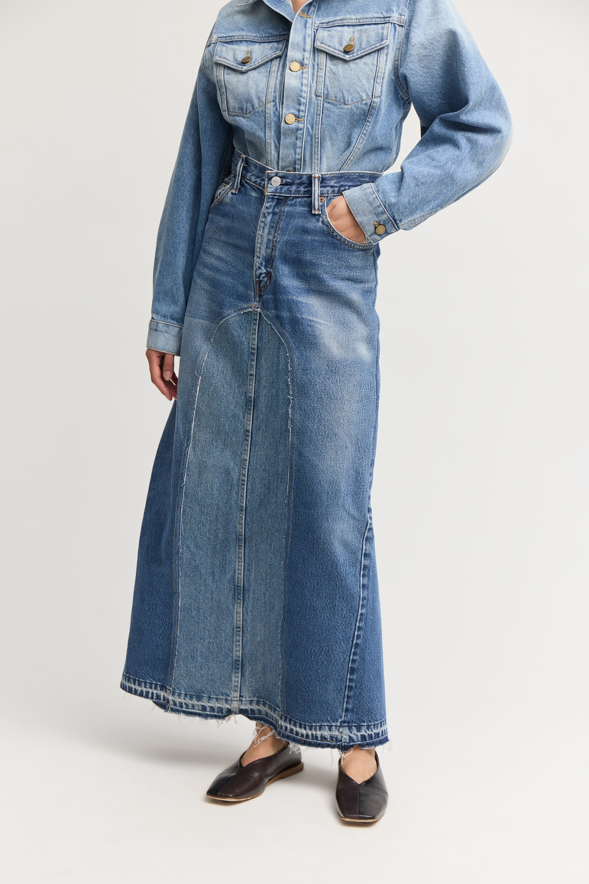 ELISA DENIM MAXI SKIRT