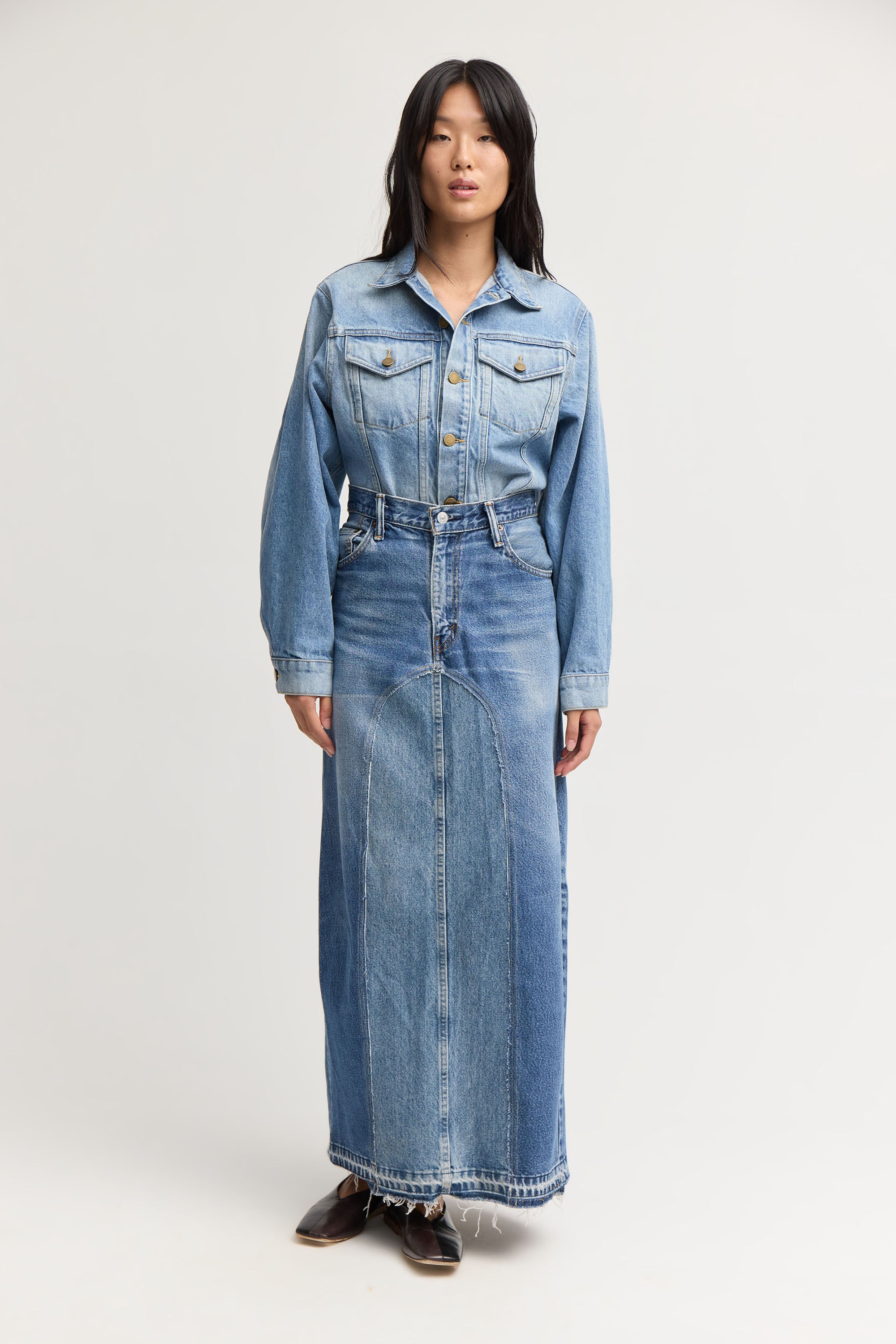 ELISA DENIM MAXI SKIRT