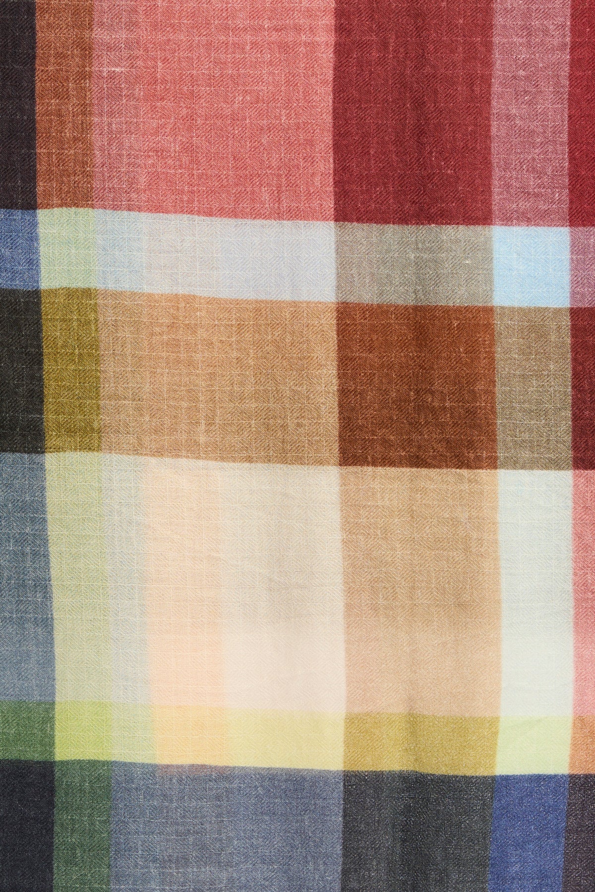 Épice Multicolor Check Scarf in Camel