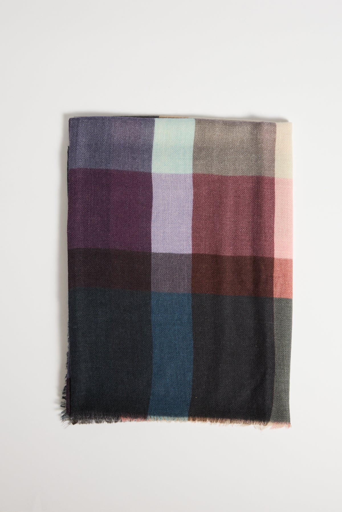 Épice Multicolor Check Scarf in Black
