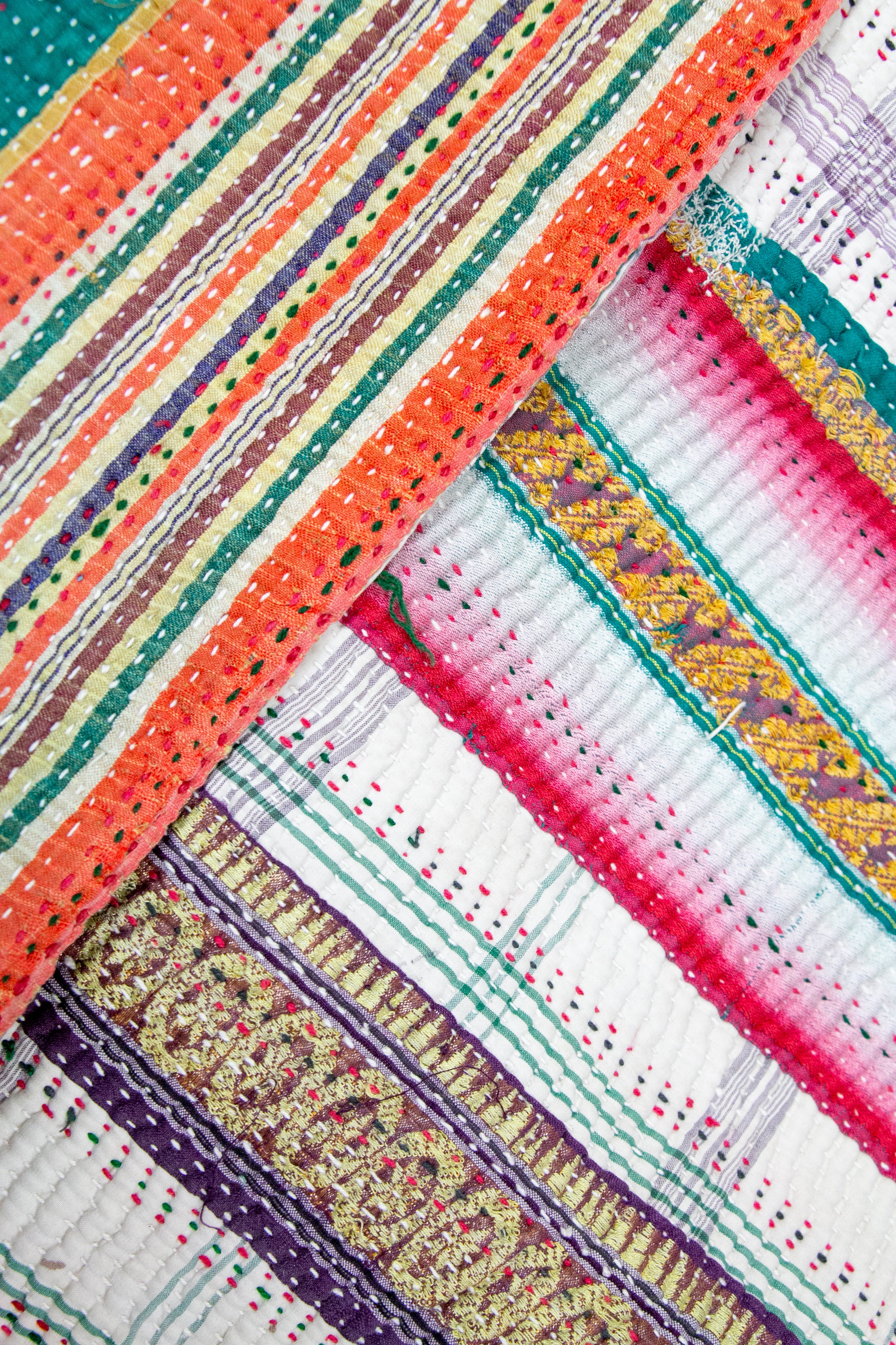 AUNTIE OTI X-LARGE KANTHA QUILT