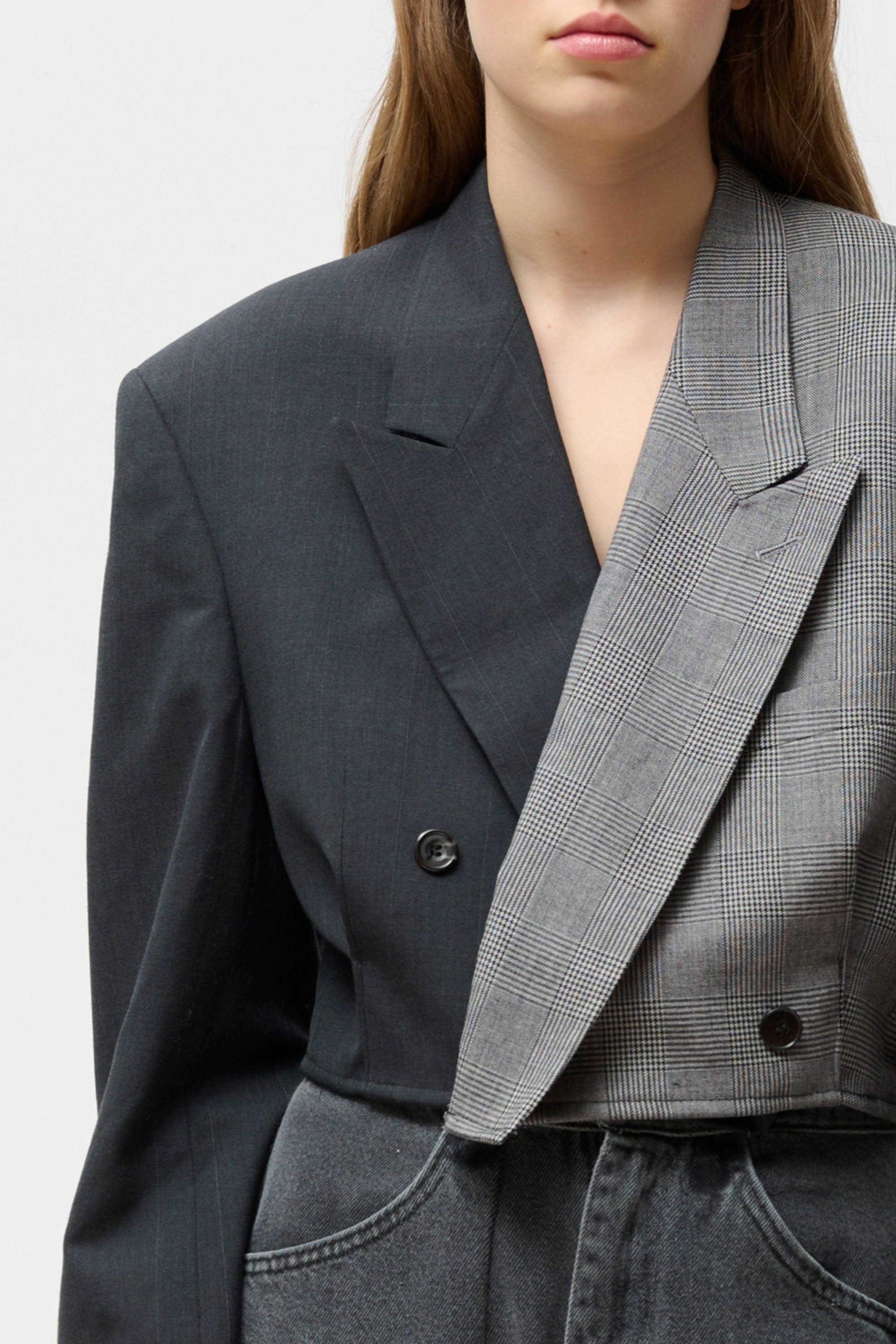 Cropped Split Blazer
