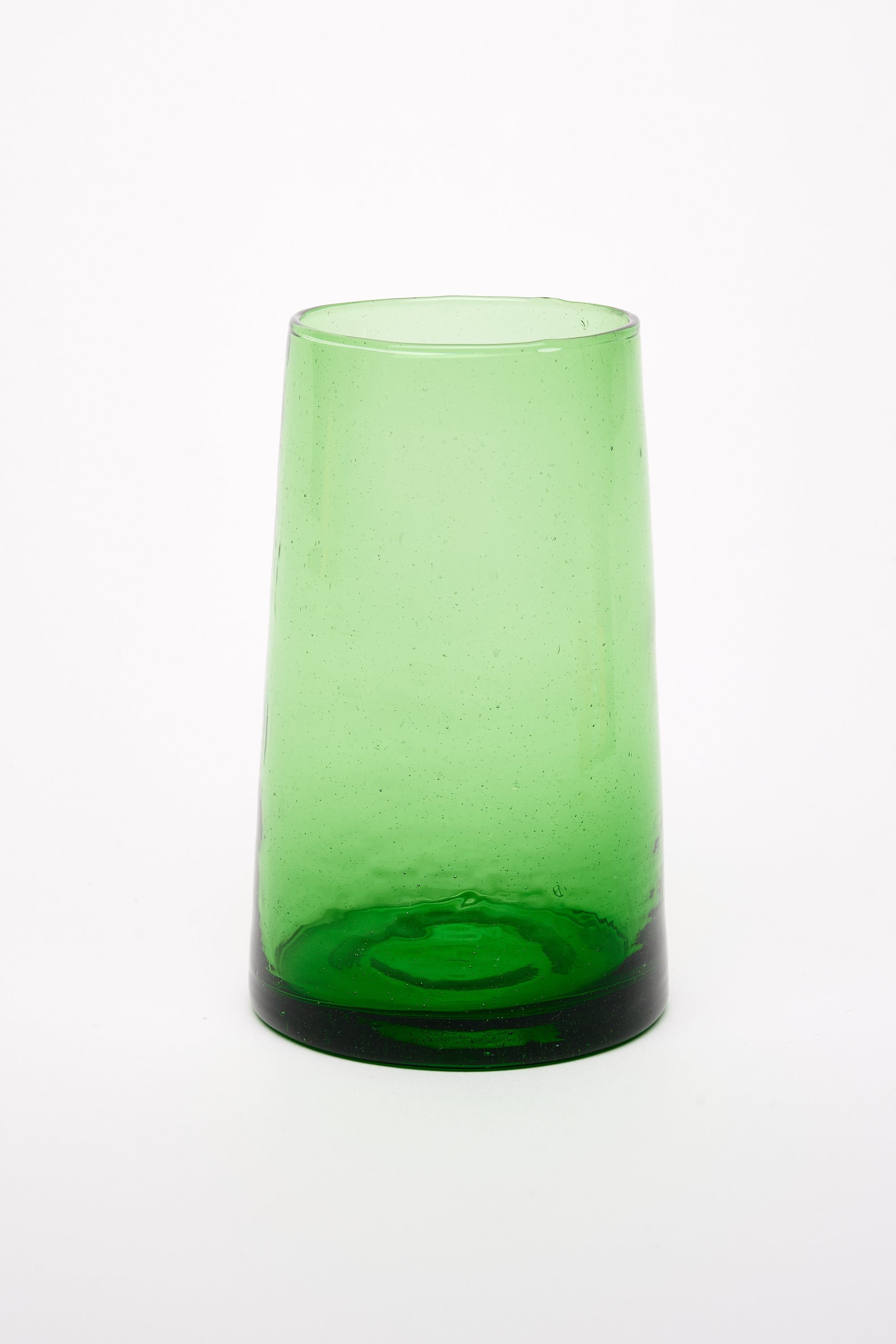 Tall Cone Moroccan Drinking Glasses in Green, SET OF 6