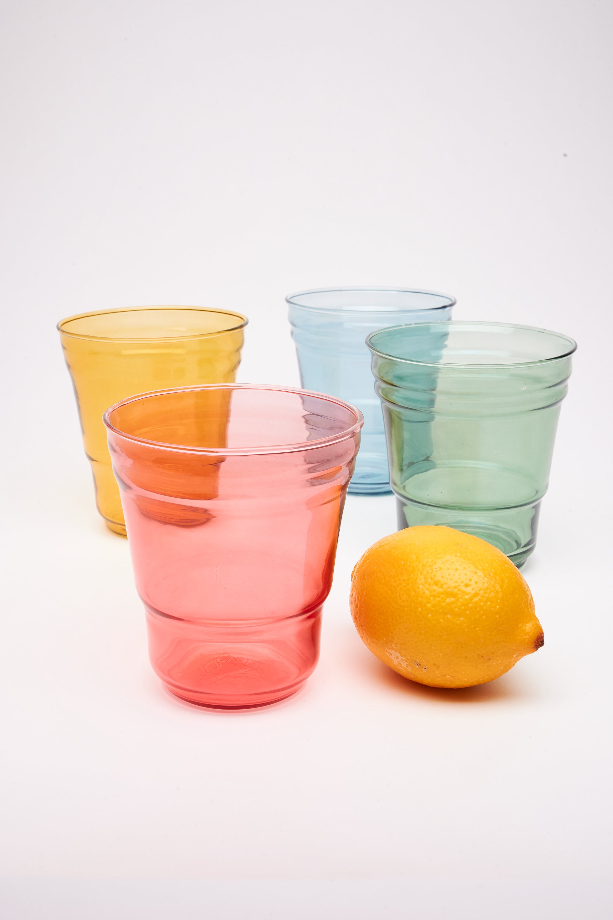 Fantastic-Not-Plastic Tall Glasses, Multi-Color Pack of 4