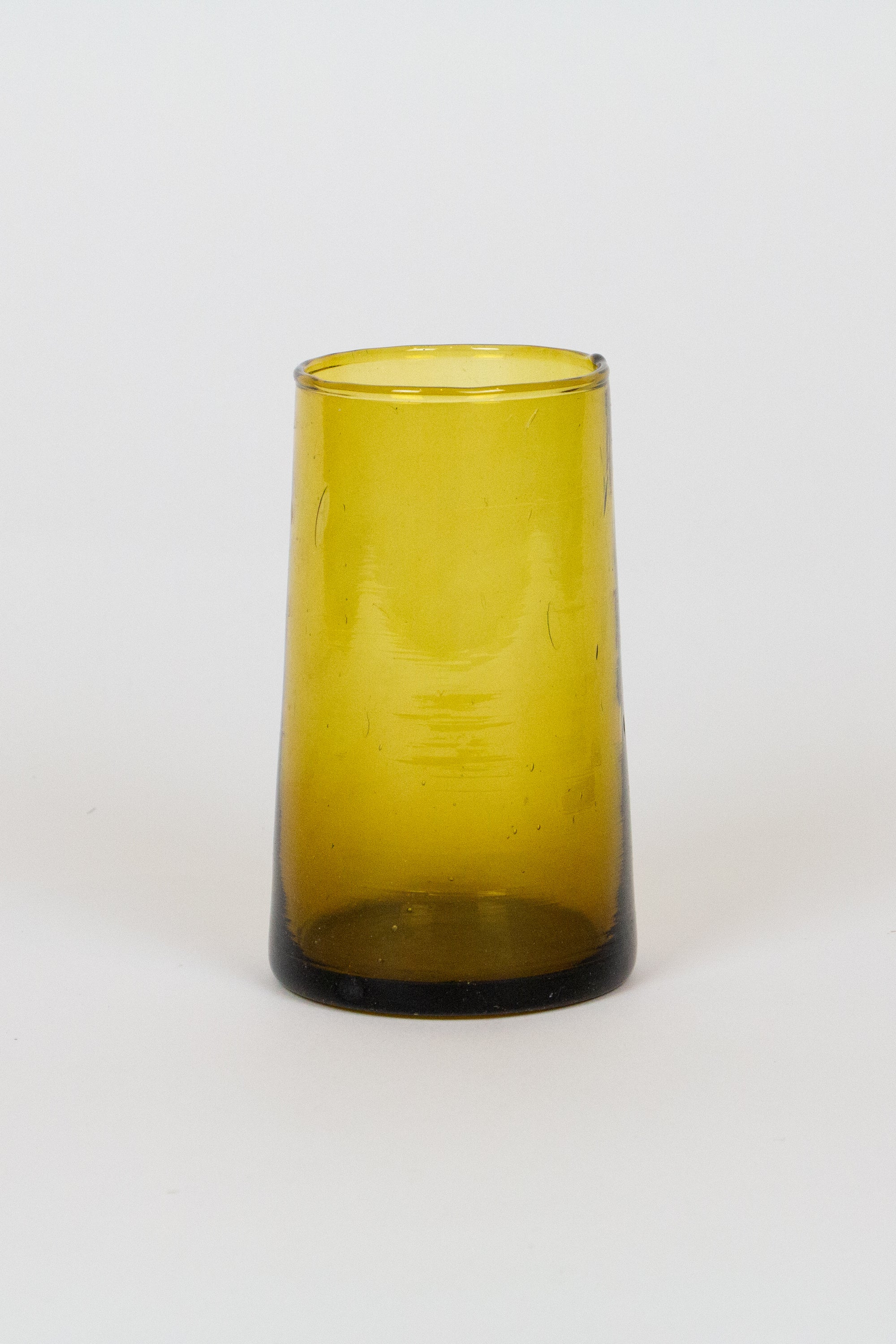 Tall Cone Moroccan Drinking Glasses in Amber, SET OF 6