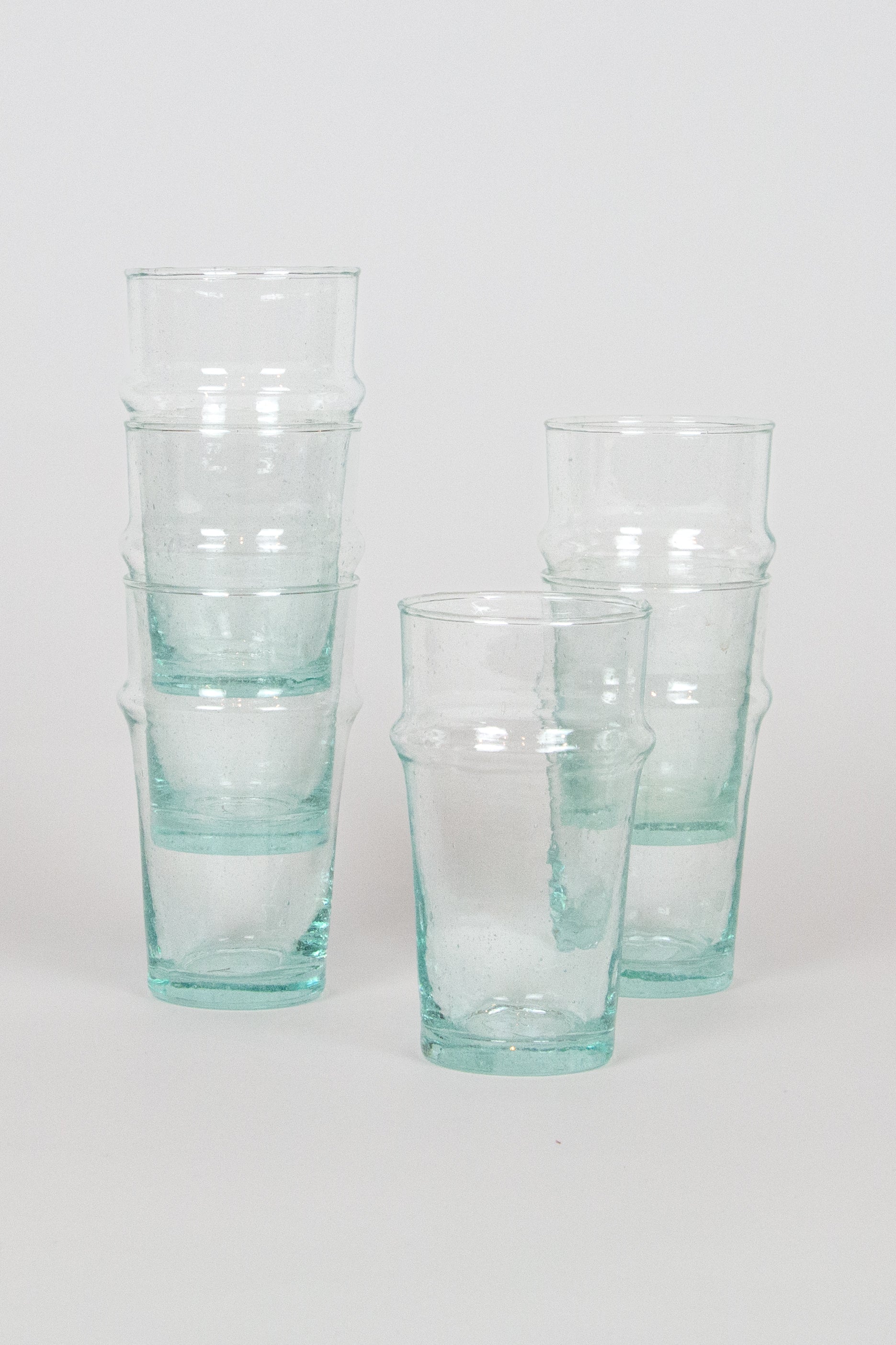 Moroccan Beldi Tall Glasses in Clear, SET OF 6