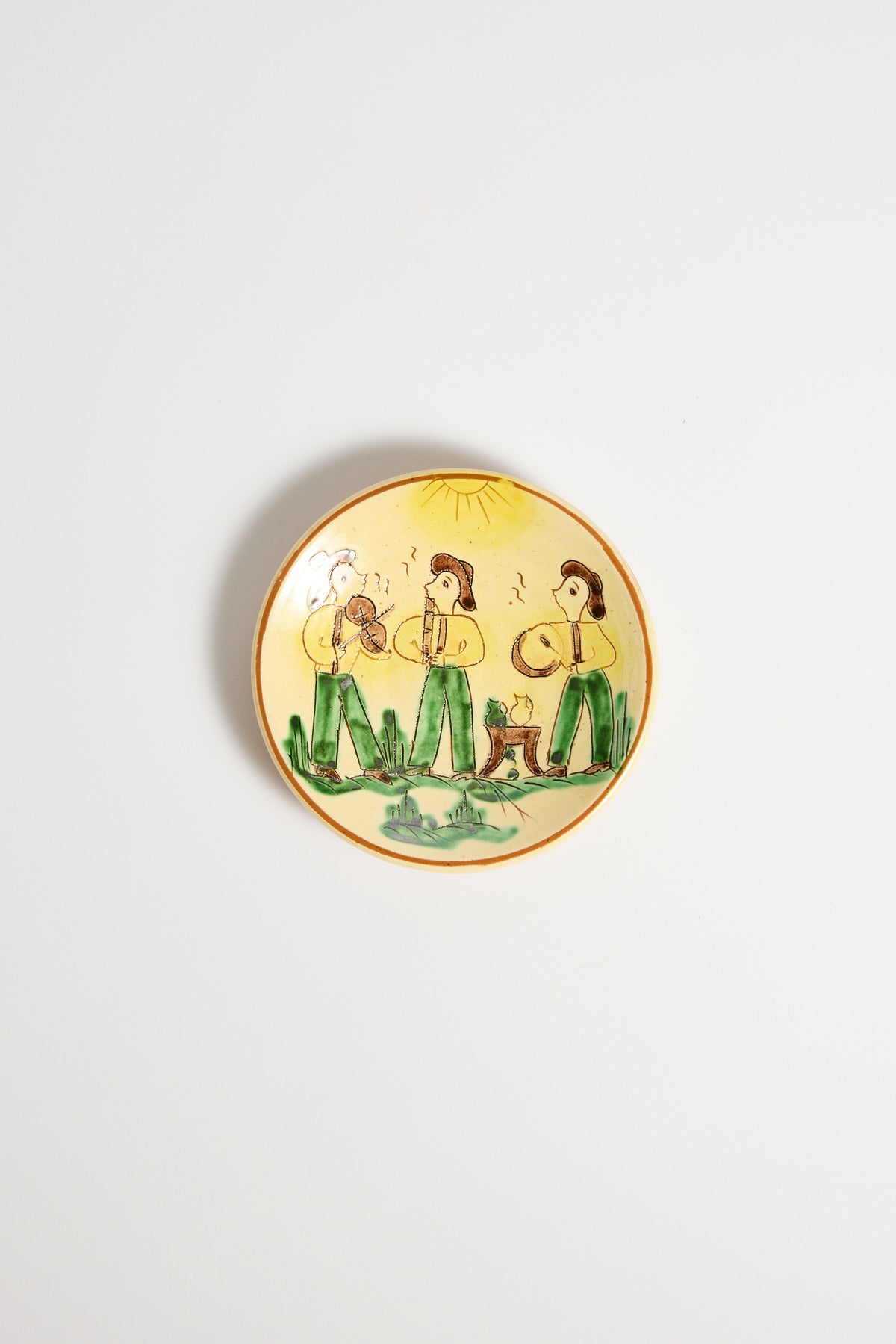 Horezu Painted Ceramic Dessert Plate
