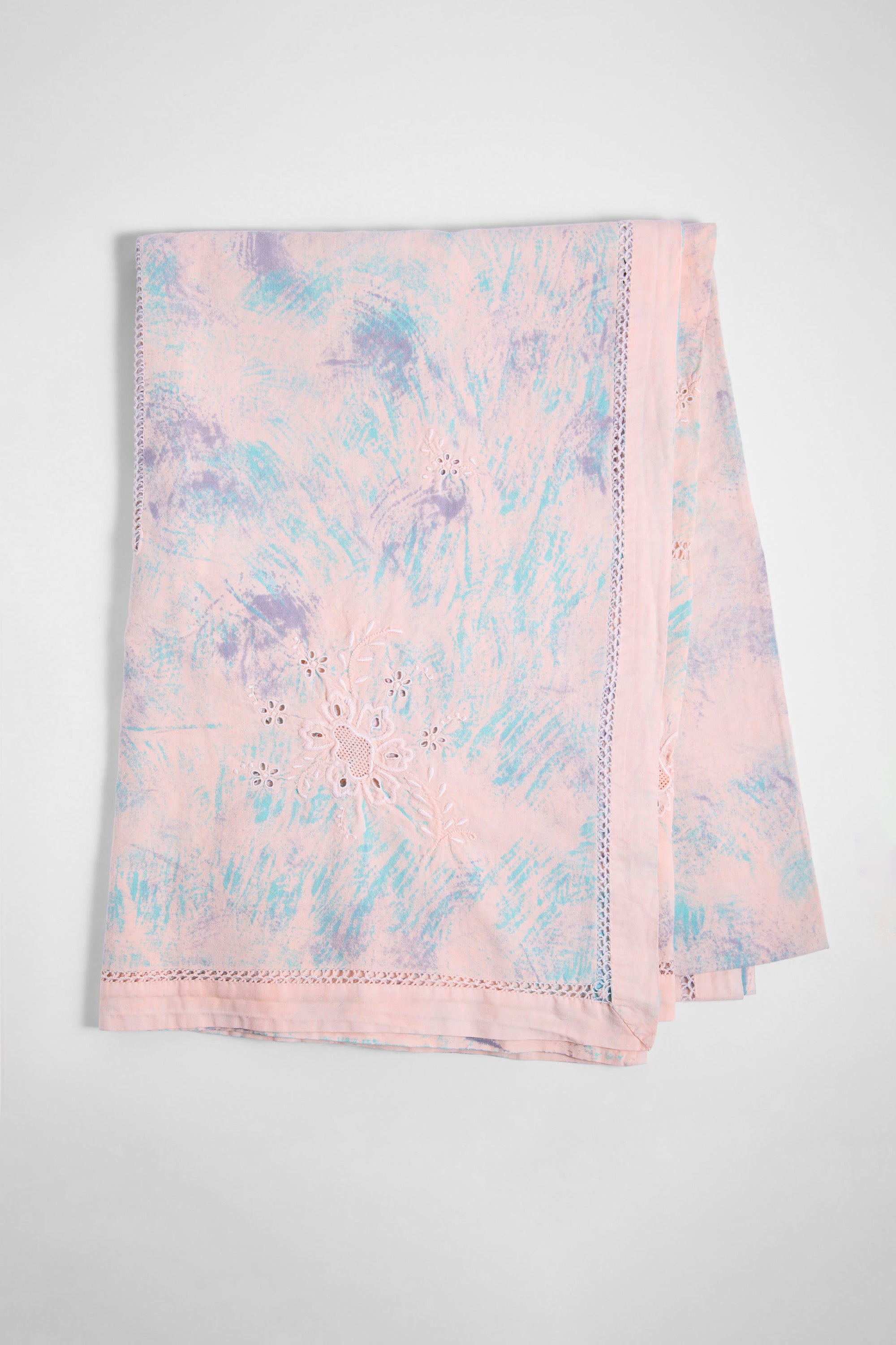 Village Vanguard Tablecloth in Tea Rose Lavender Aqua